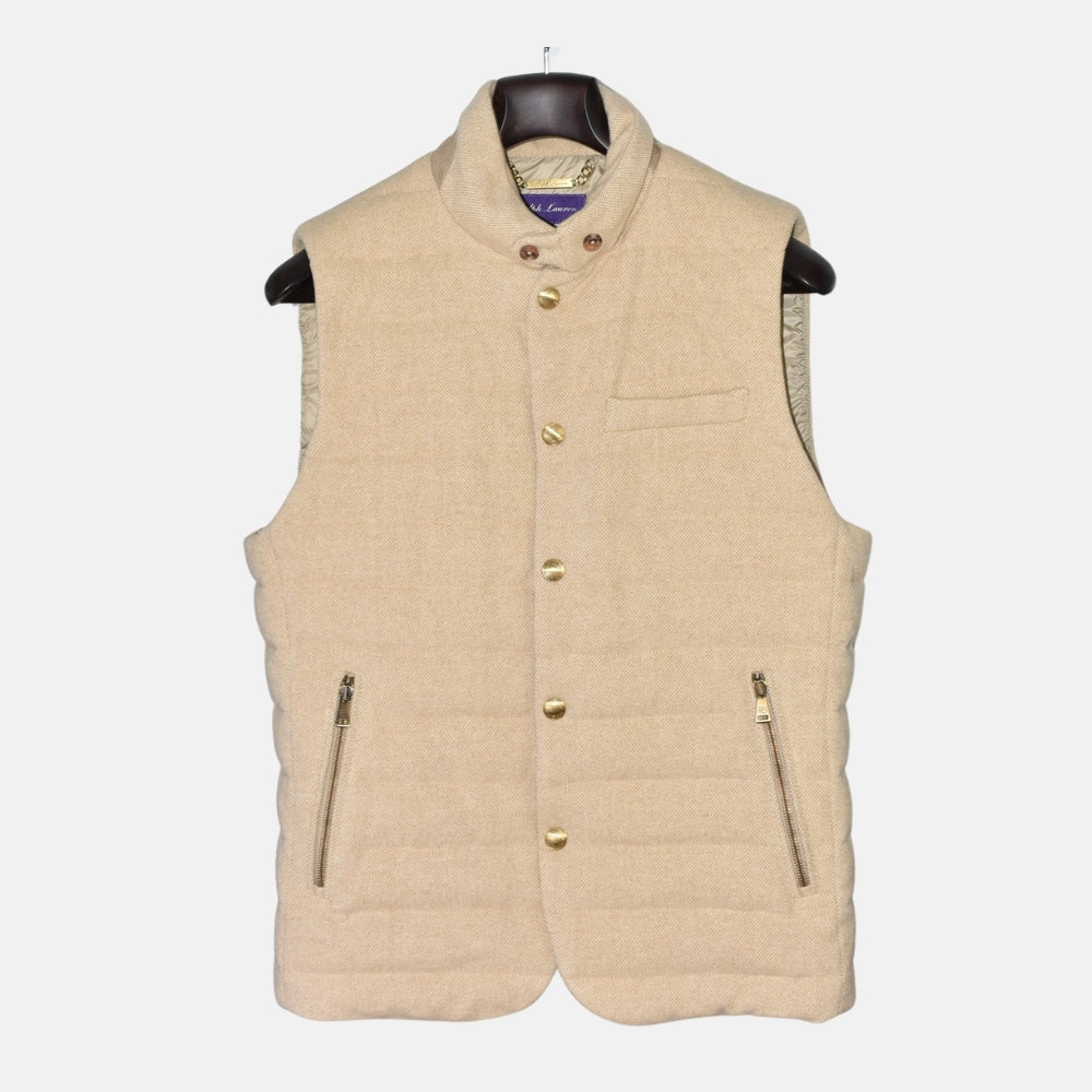 Beige Wool Down Vest (M)
