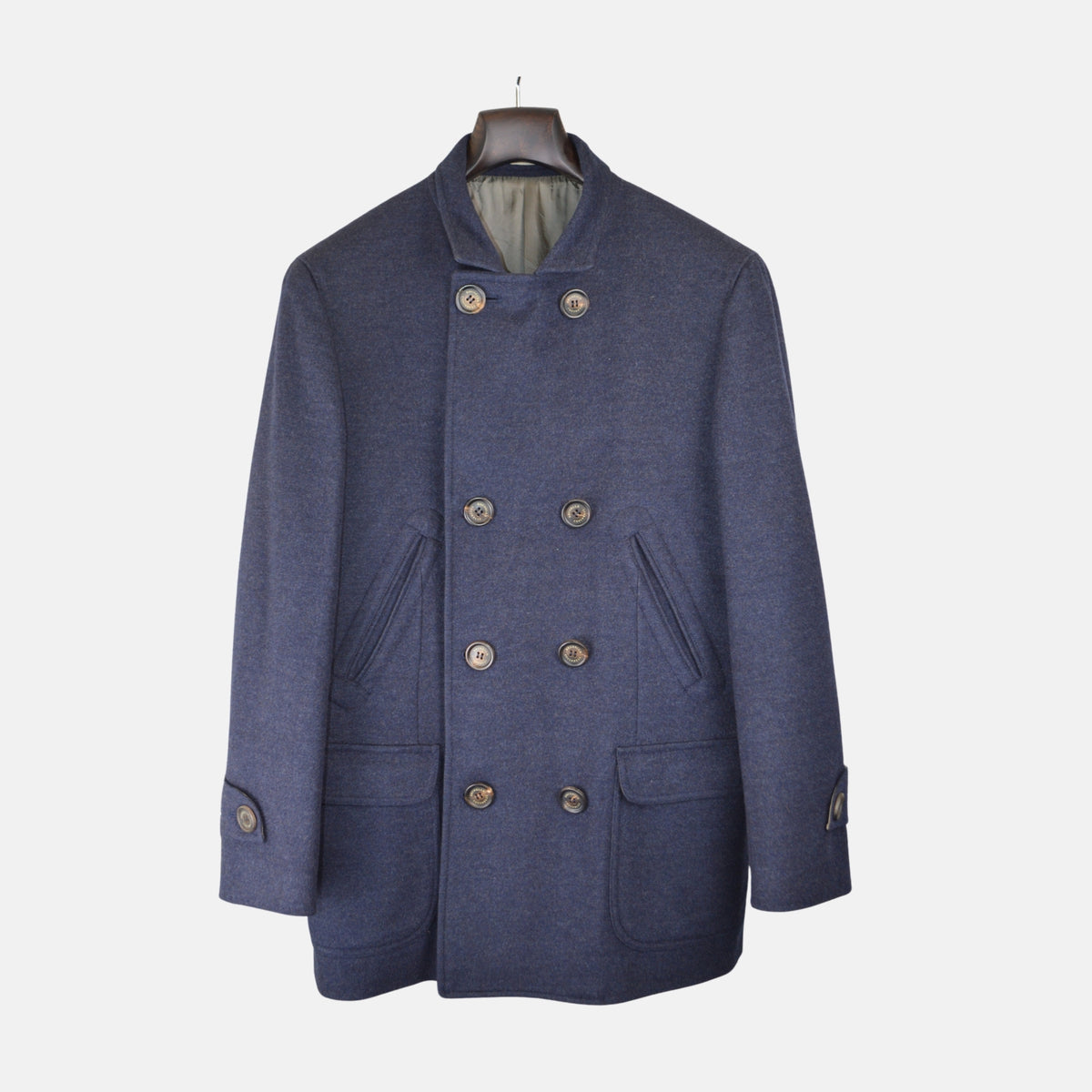 Blue Pea Coat made of Wool/Cashmere (EU 48)