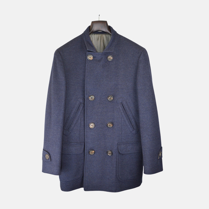 Blue Pea Coat made of Wool/Cashmere (EU 48)