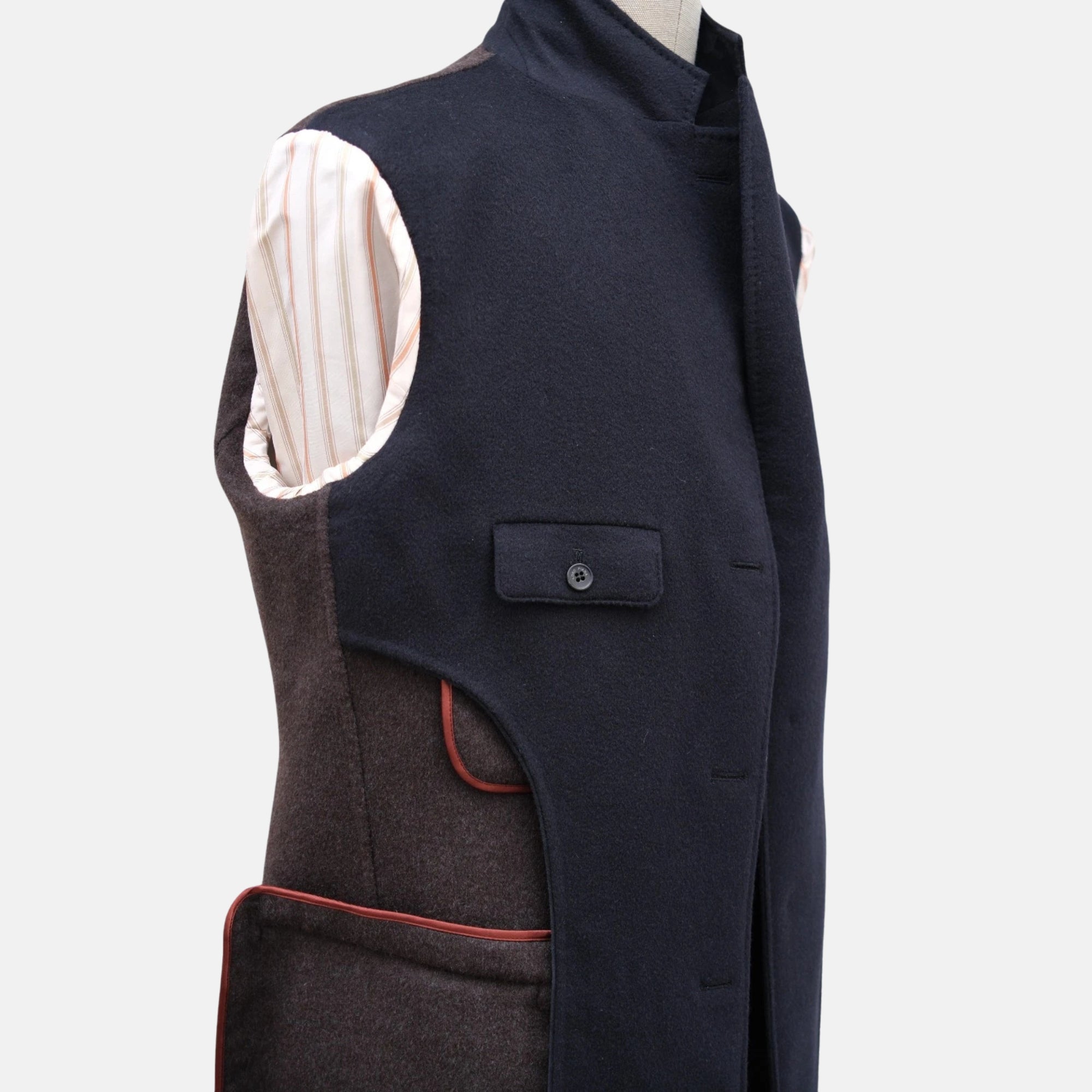 Navy Blue Cashmere Coat (L)