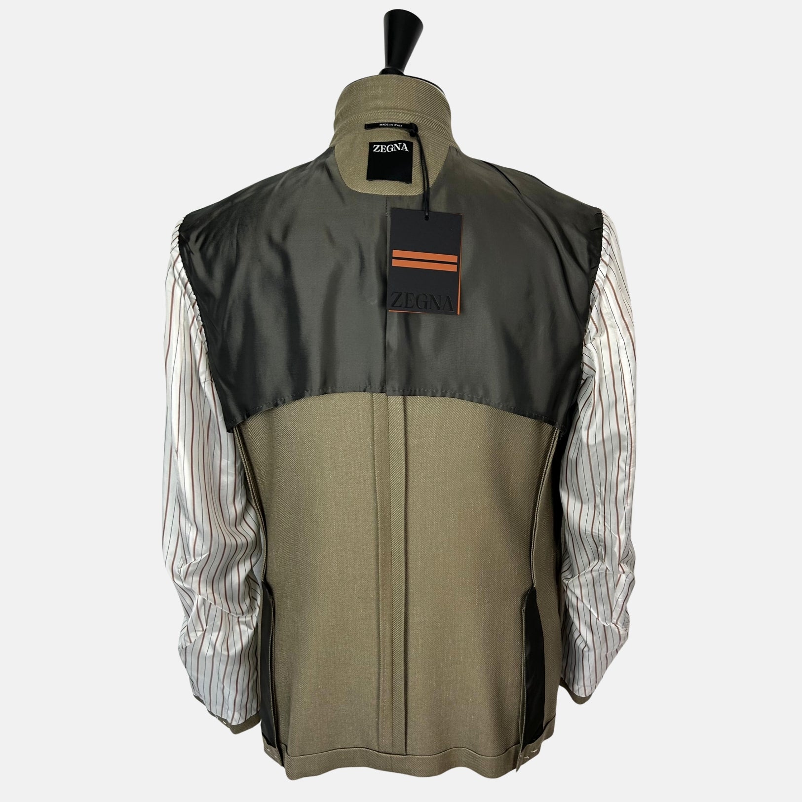 Olive Melange Blazer made of Cashmere/Silk/Linen (EU 52)