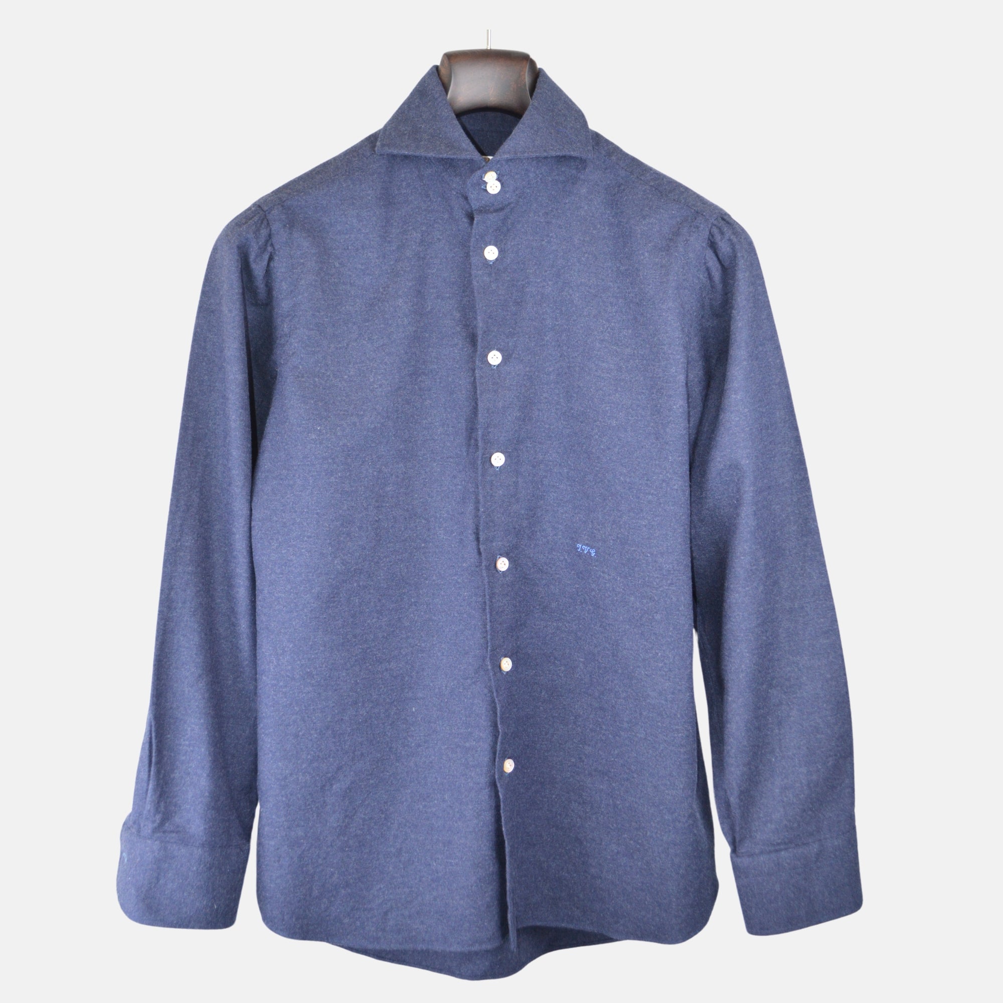 Navy Blue Shirt made of Cotton/Cashmere (EU 48)