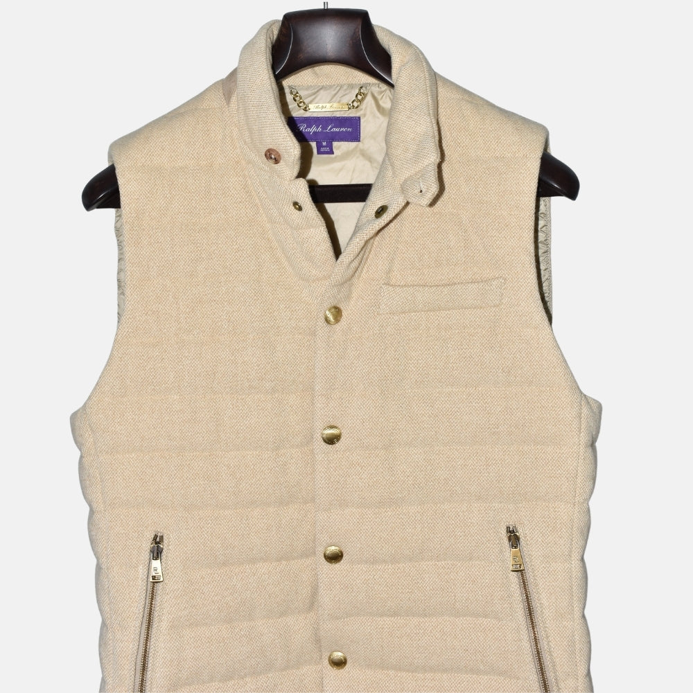 Beige Wool Down Vest (M)