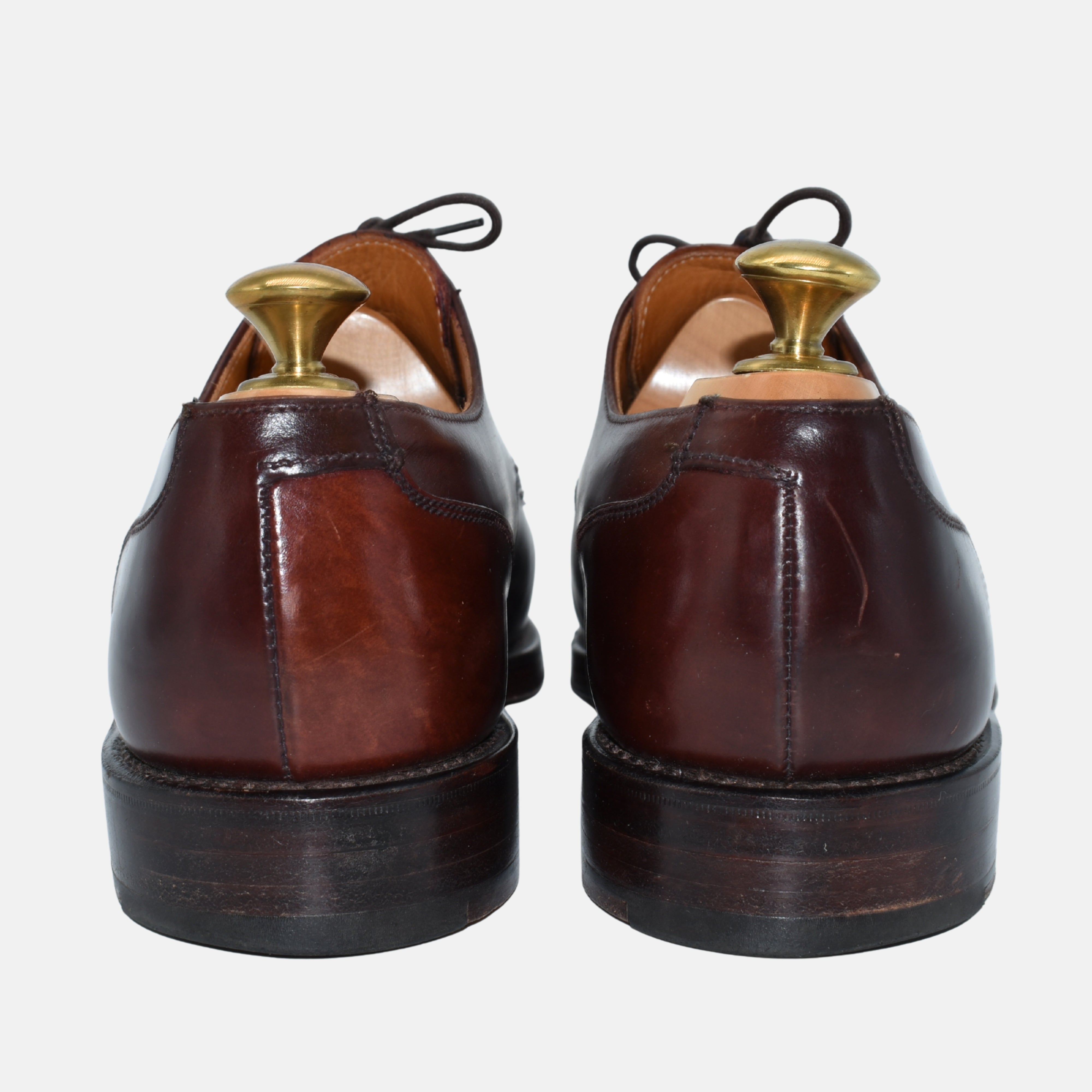 Brown-Bordeaux Cordovan Leather Shoes "Onslow" (EU 42)