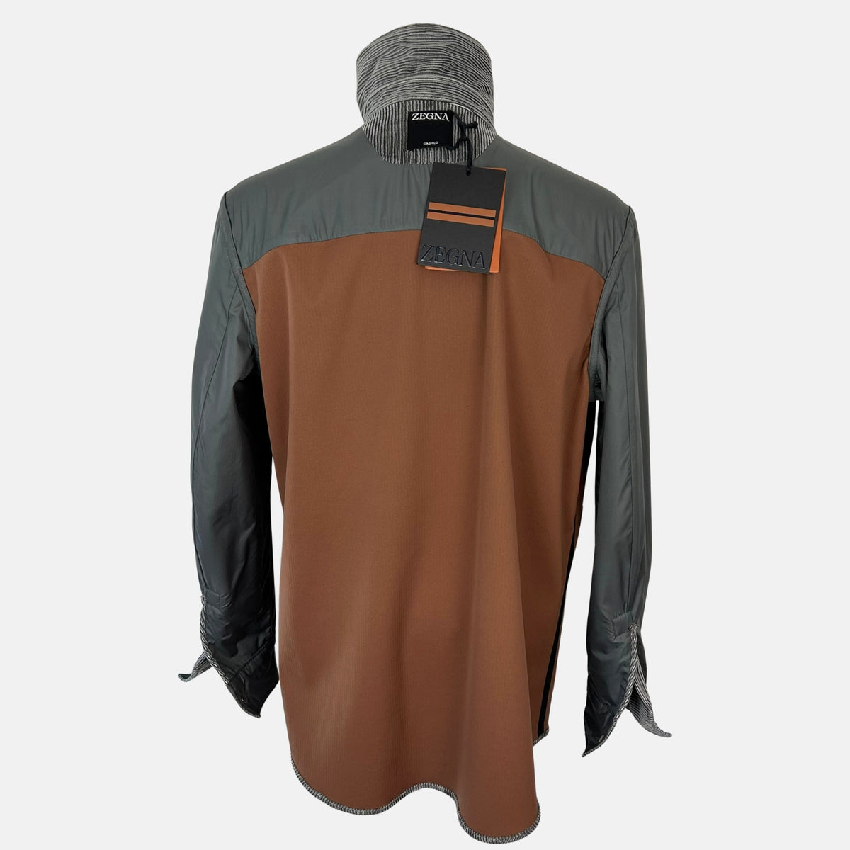 Graues Overshirt aus Baumwolle/Kaschmir (M)