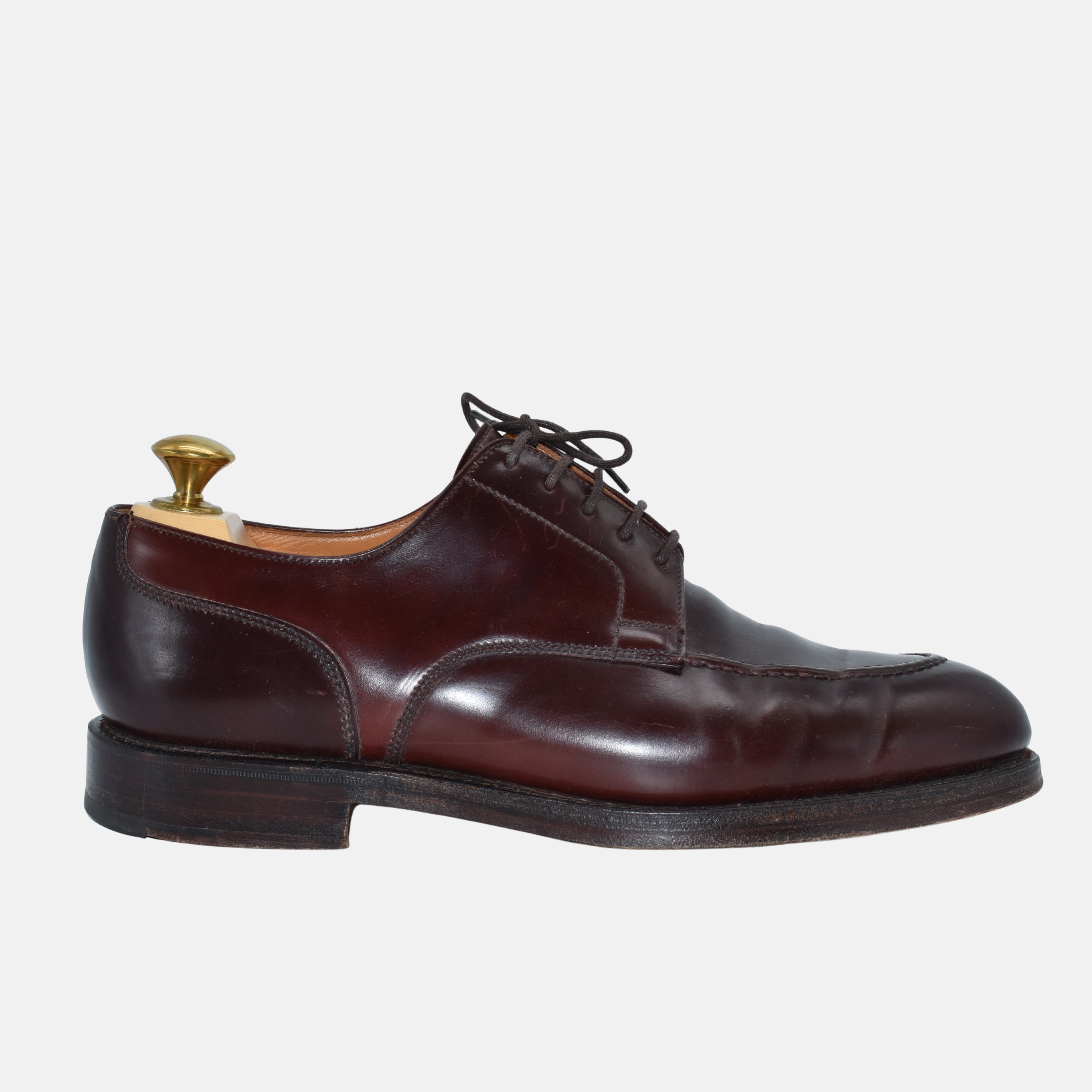 Brown-Bordeaux Cordovan Leather Shoes "Onslow" (EU 42)