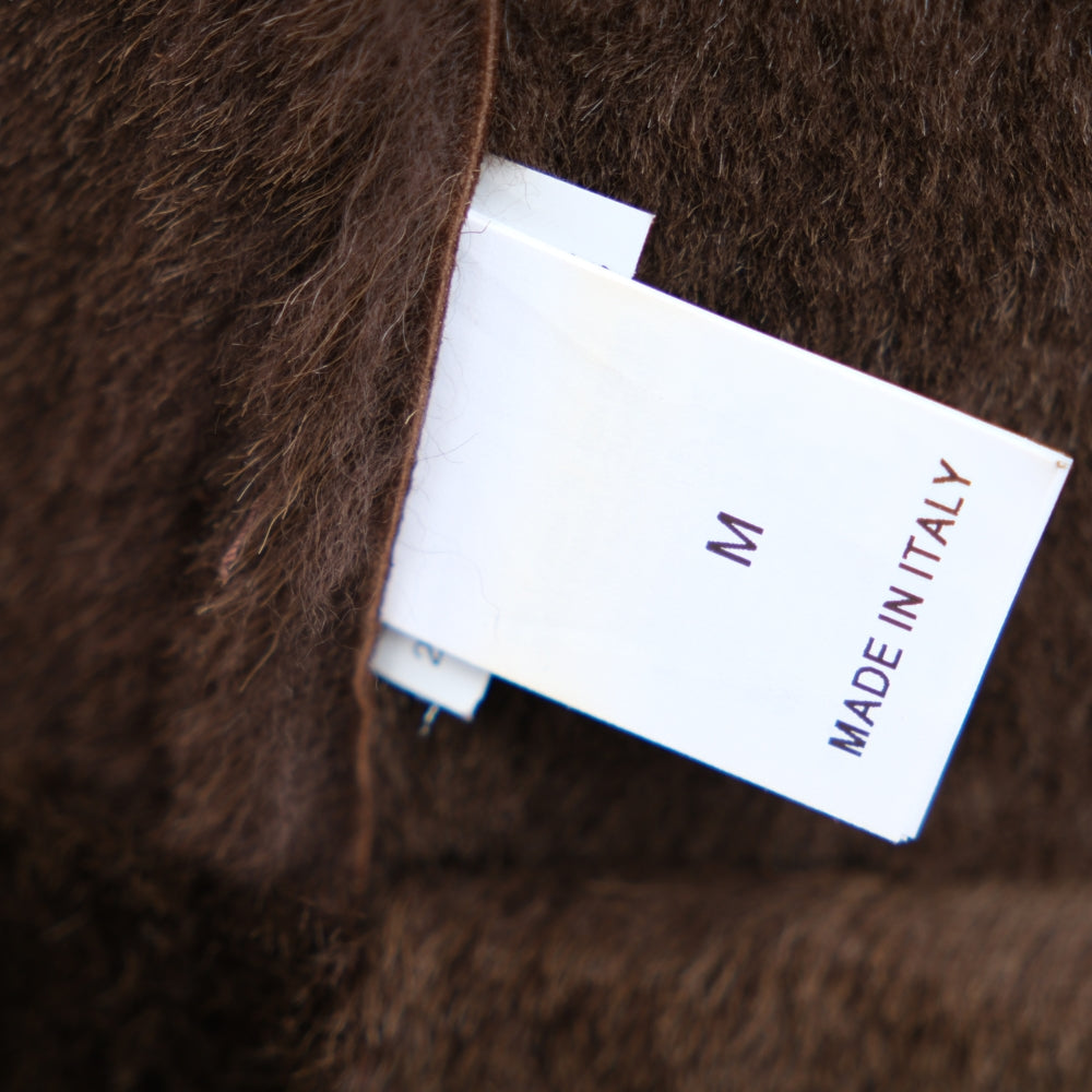 Brown Double-Breasted Shearling Coat (M)