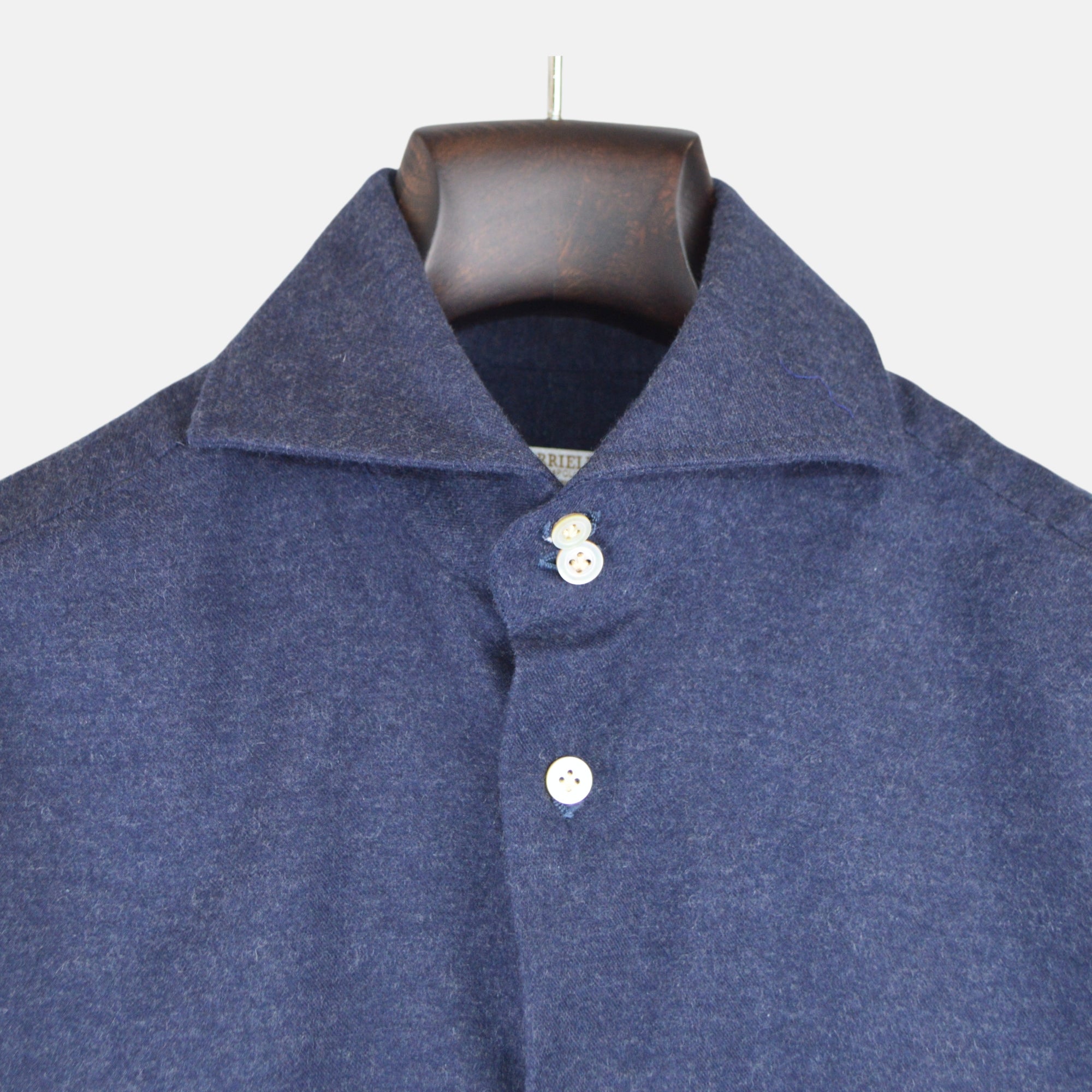 Navy Blue Shirt made of Cotton/Cashmere (EU 48)