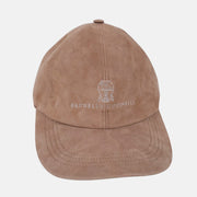 Beige Baseball Cap made of Suede (S)