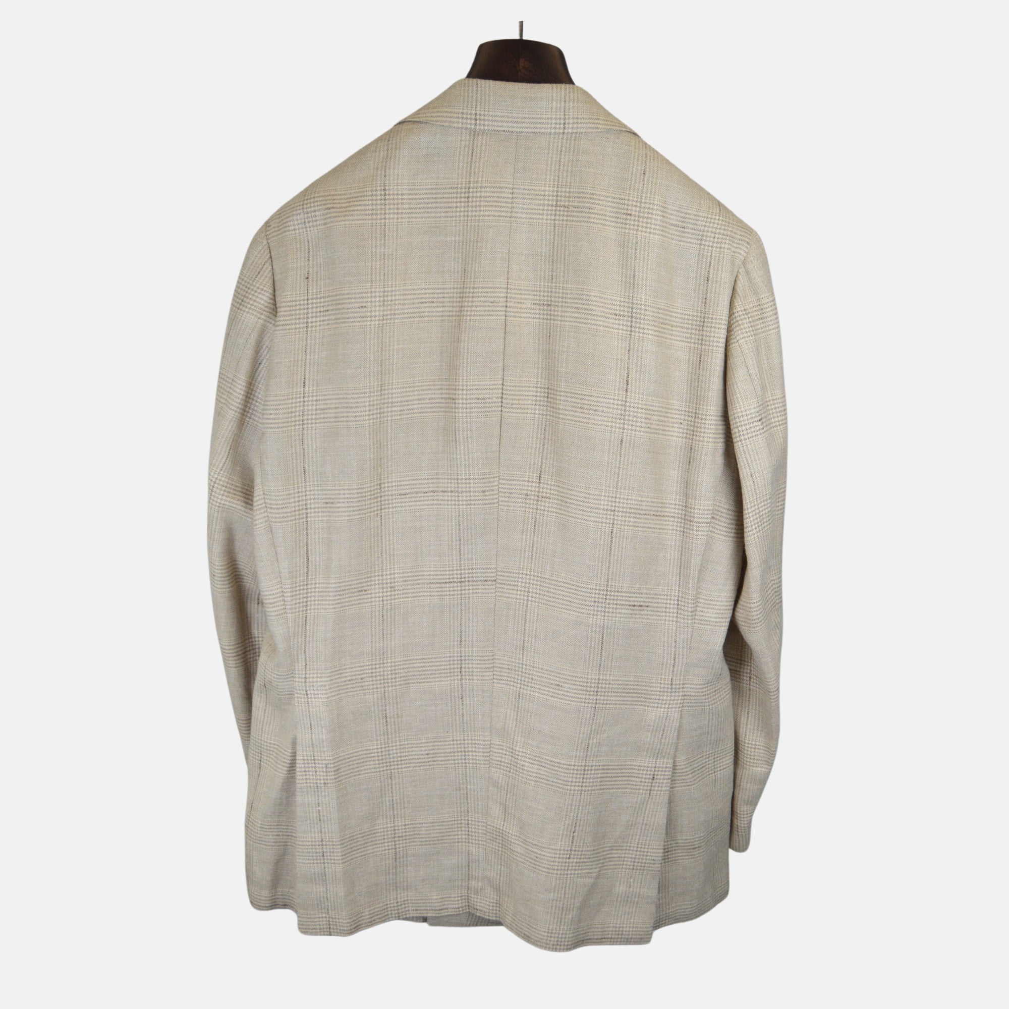 Beige Patterned Suit made of Wool/Tussah Silk/Linen (EU 54)