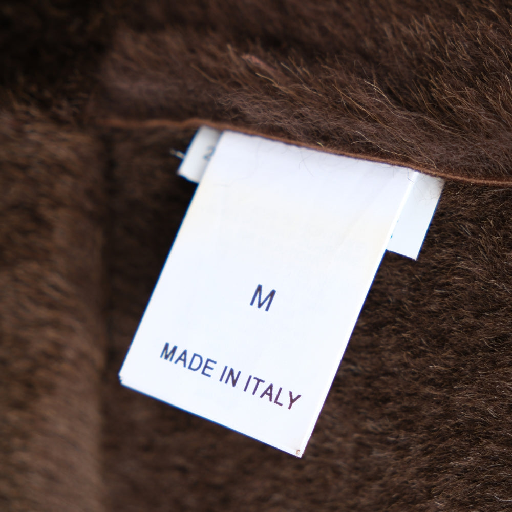 Brown Double-Breasted Shearling Coat (M)
