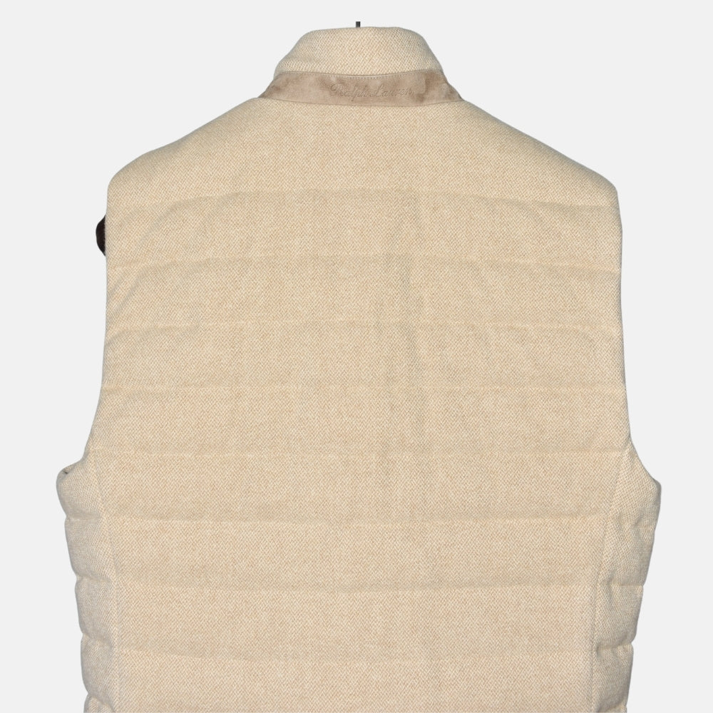 Beige Wool Down Vest (M)