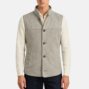 Brunello Cucinelli Suede Leather Vest Beige (M)