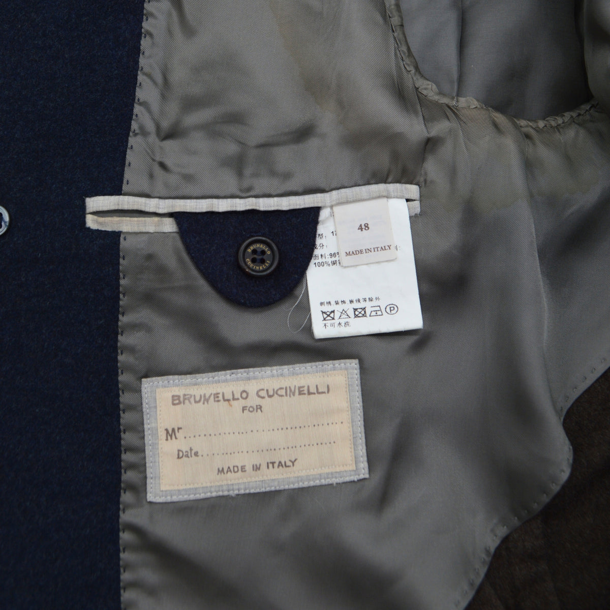 Blue Pea Coat made of Wool/Cashmere (EU 48)
