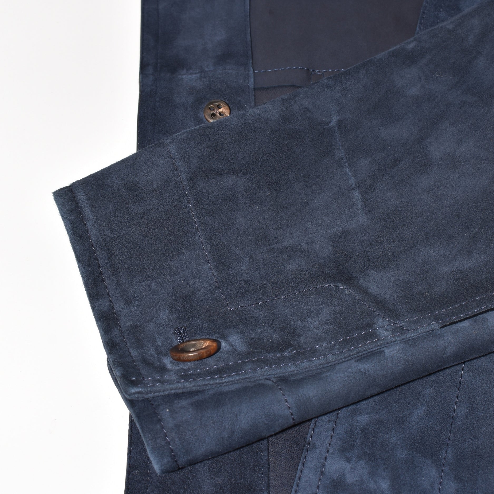 Navy Suede Overshirt (XXL)