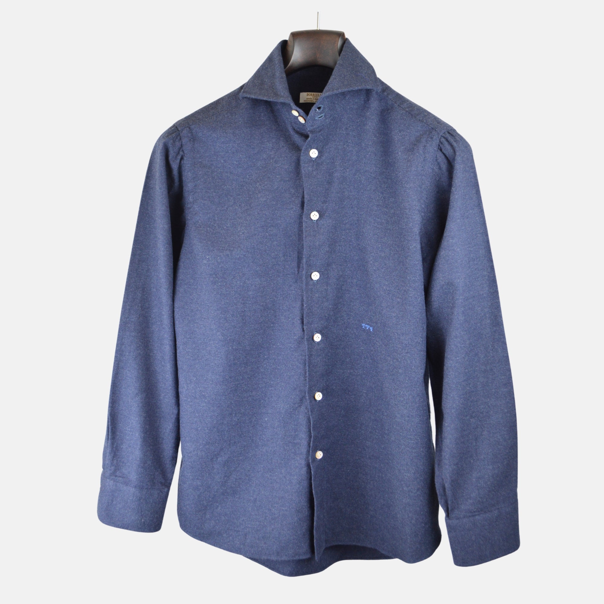 Navy Blue Shirt made of Cotton/Cashmere (EU 48)