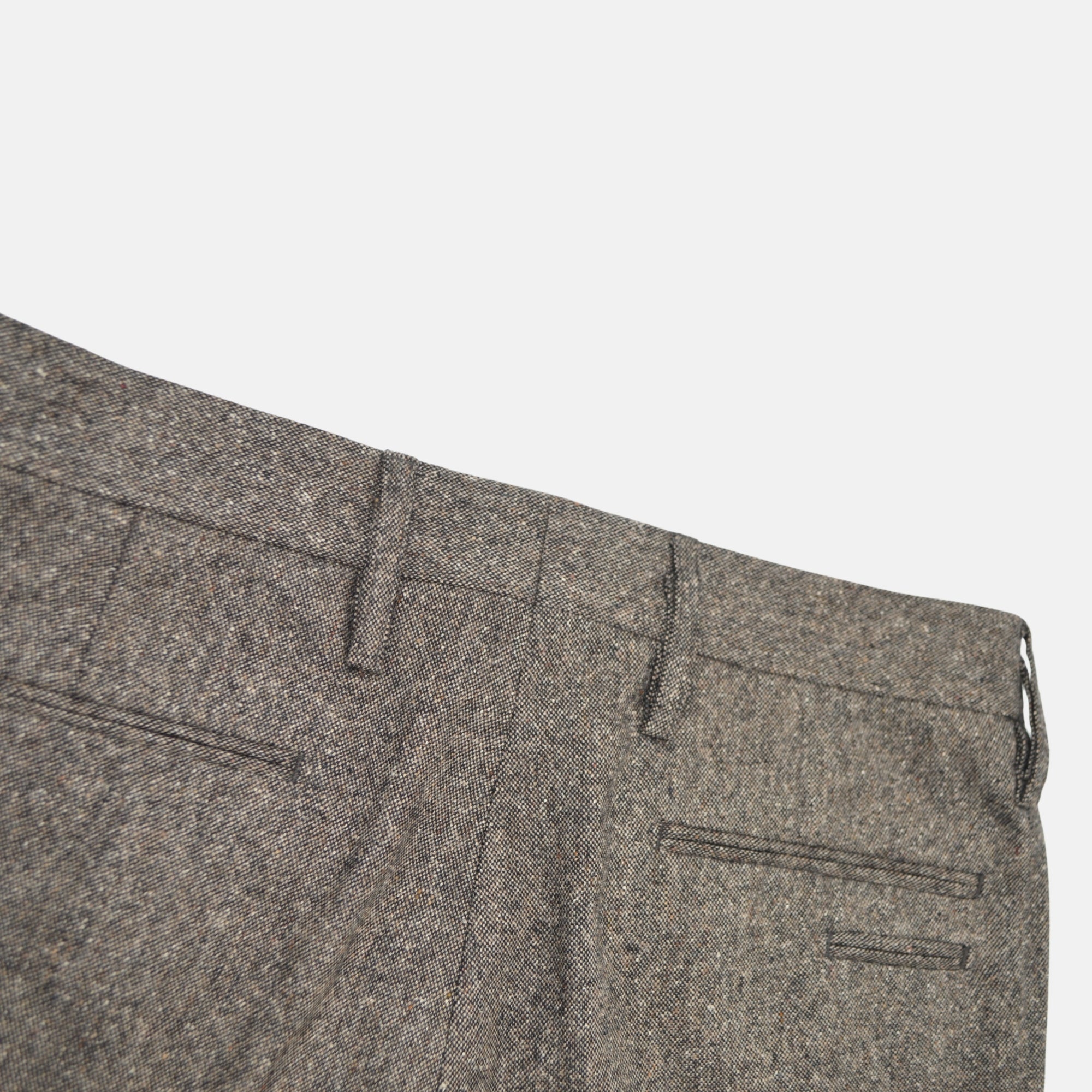 Brown Melange Trousers made of Wool (EU 50)