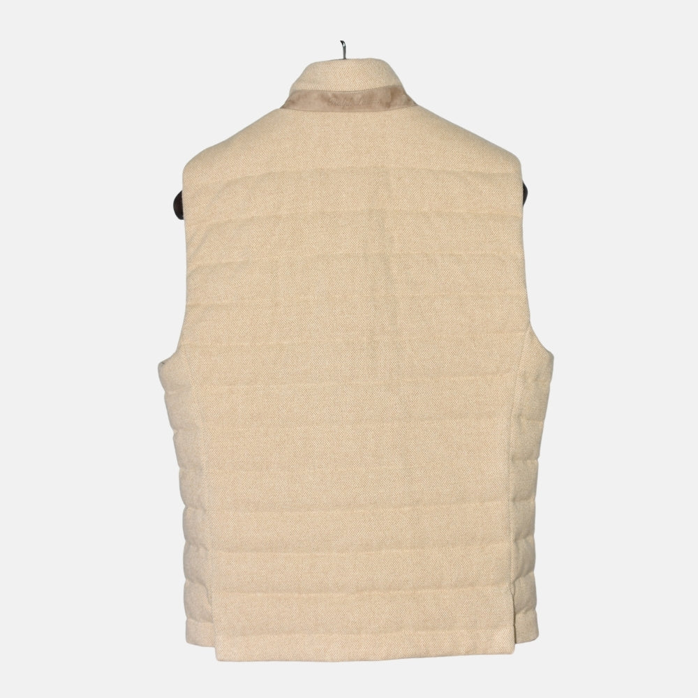 Beige Wool Down Vest (M)