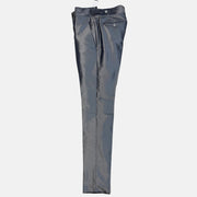 Silver Grey Trousers made of Silk (EU 46)