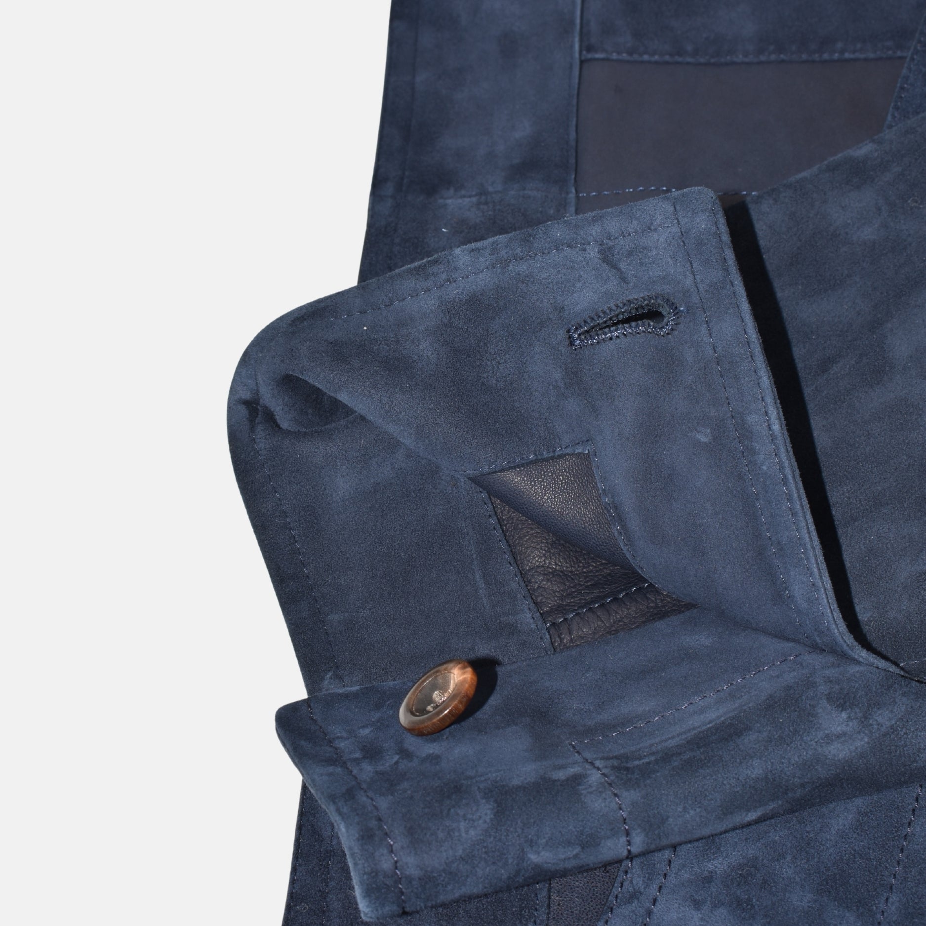 Navy Suede Overshirt (XXL)