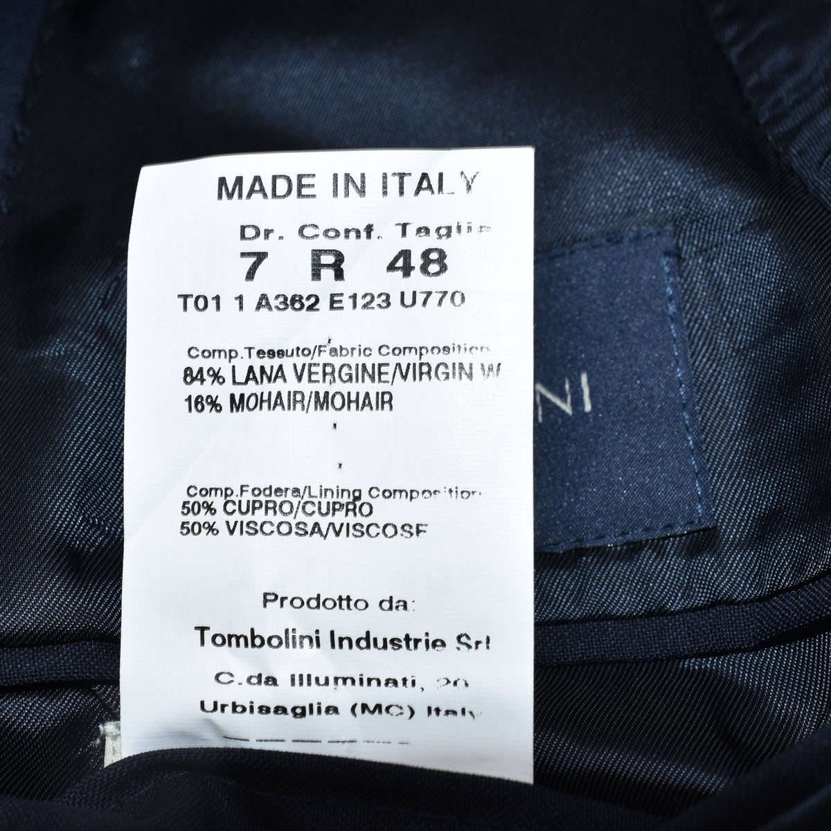 Navy Suit made of Virgin Wool/Mohair (EU 48)