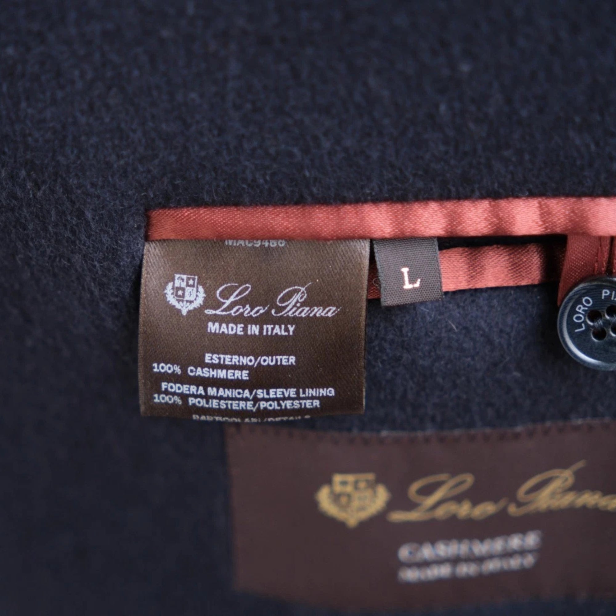 Navy Blue Cashmere Coat (L)