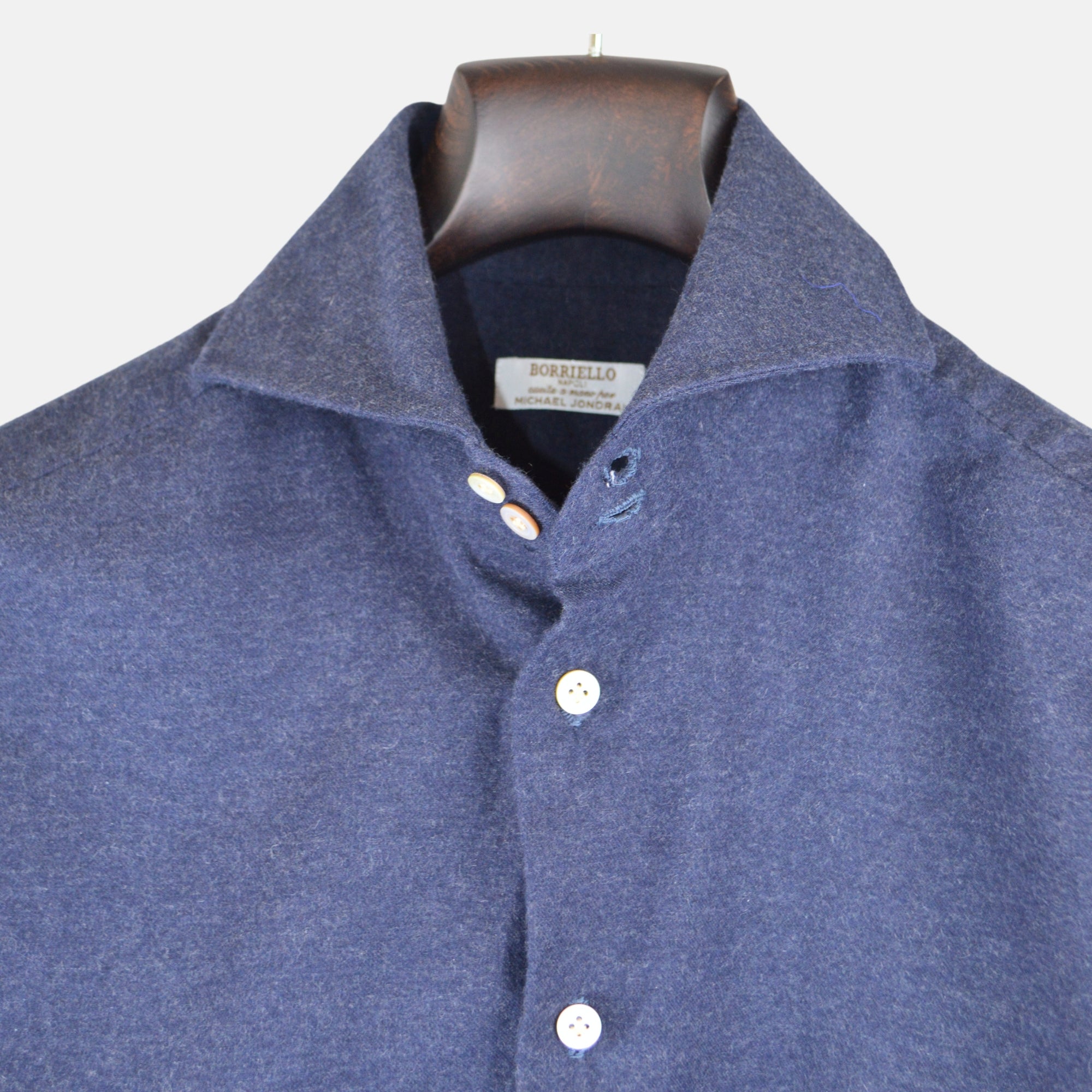 Navy Blue Shirt made of Cotton/Cashmere (EU 48)