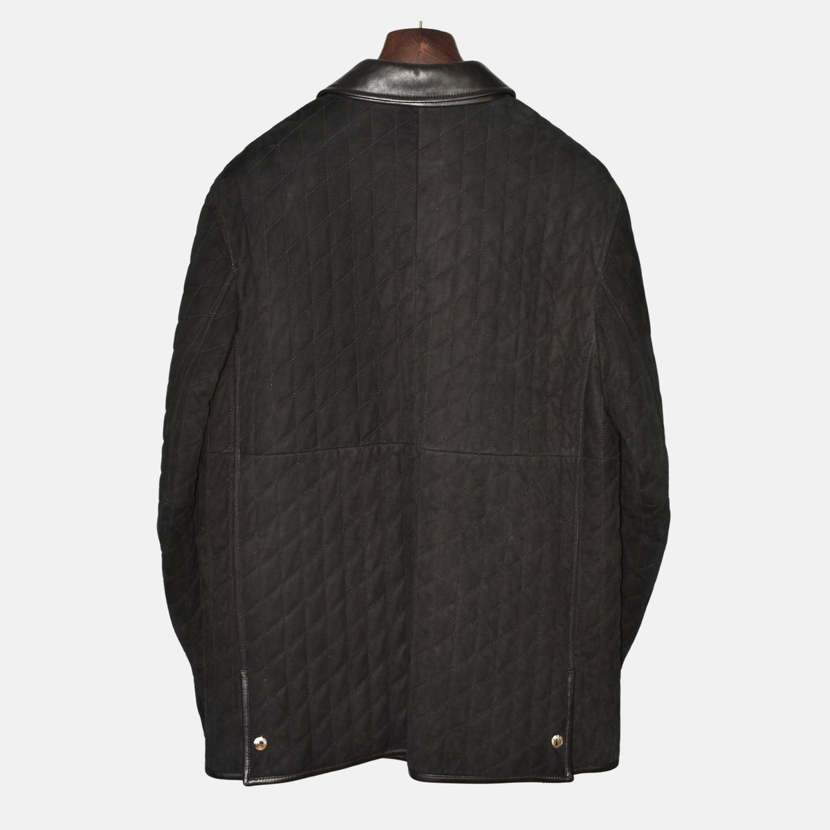 Black Suede Quilted Jacket (EU 52)