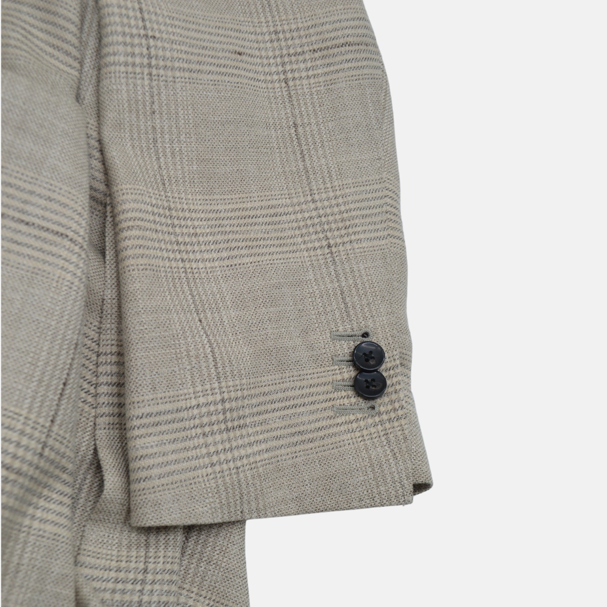 Beige Patterned Suit made of Wool/Tussah Silk/Linen (EU 54)