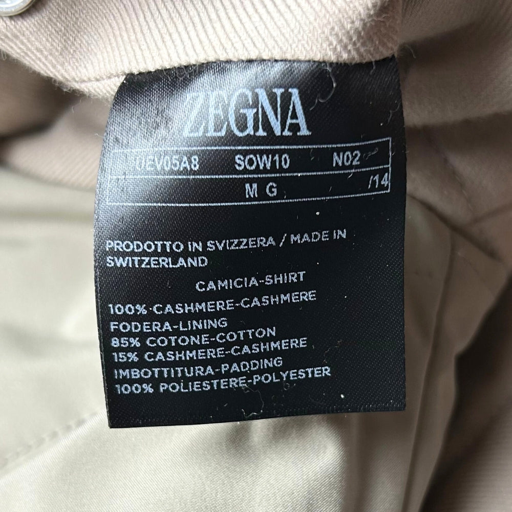 Greige Shirt Jacket made of Cashmere (M)