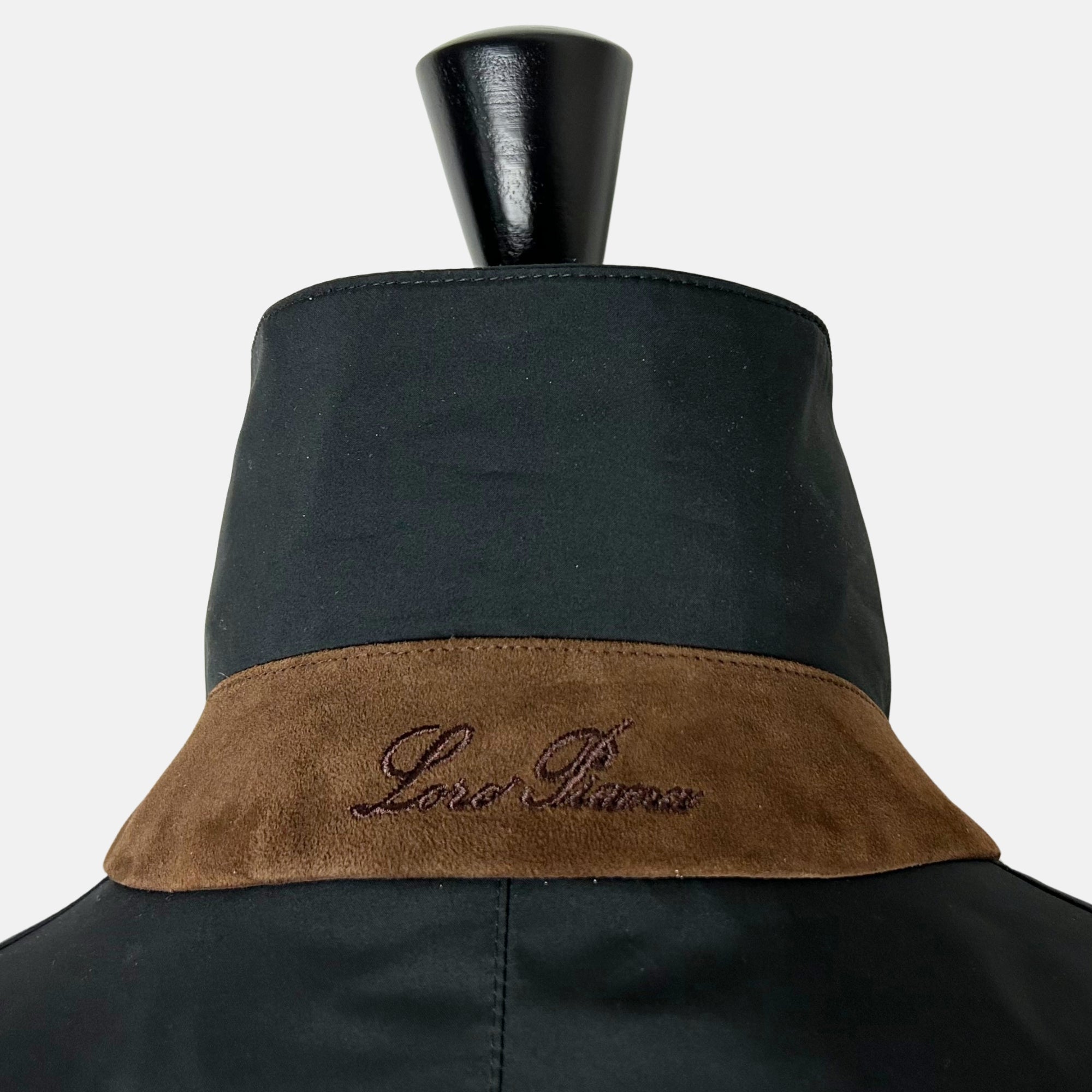 Black Raincoat made of Polyester/Suede Details (EU 50)