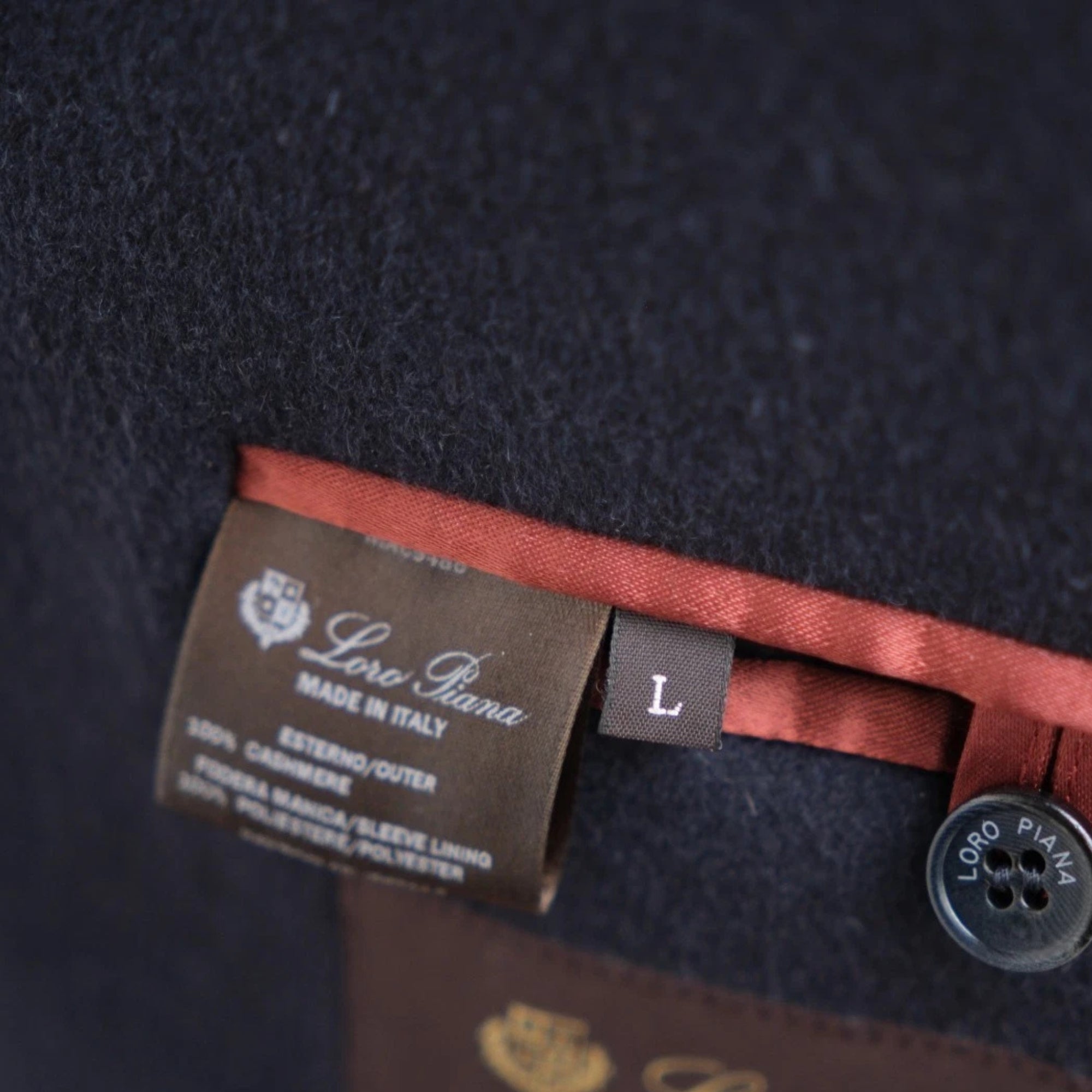 Navy Blue Cashmere Coat (L)