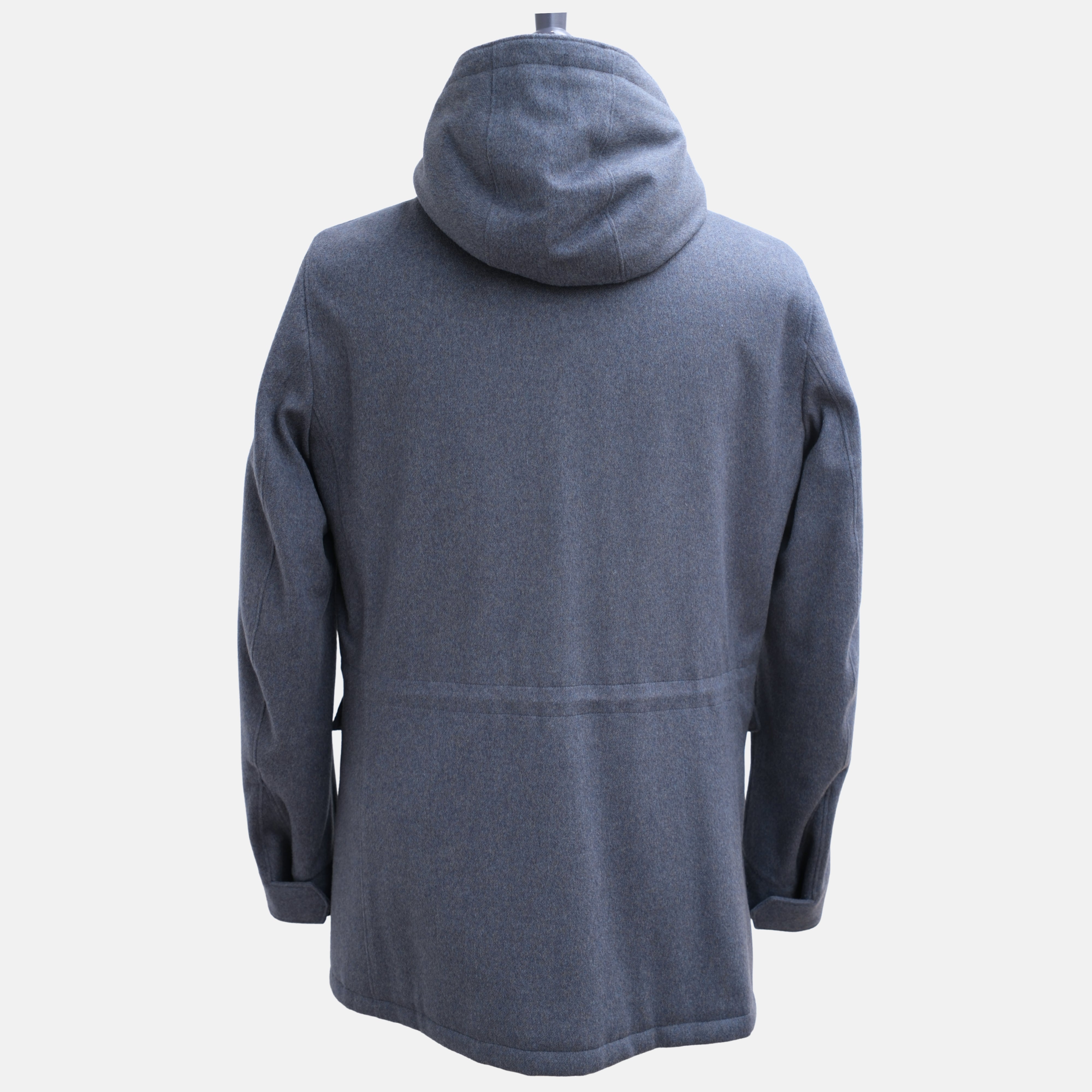 Blue Vicuna/Baby Cashmere Mink Lined Jacket with Detachable Hood (M)