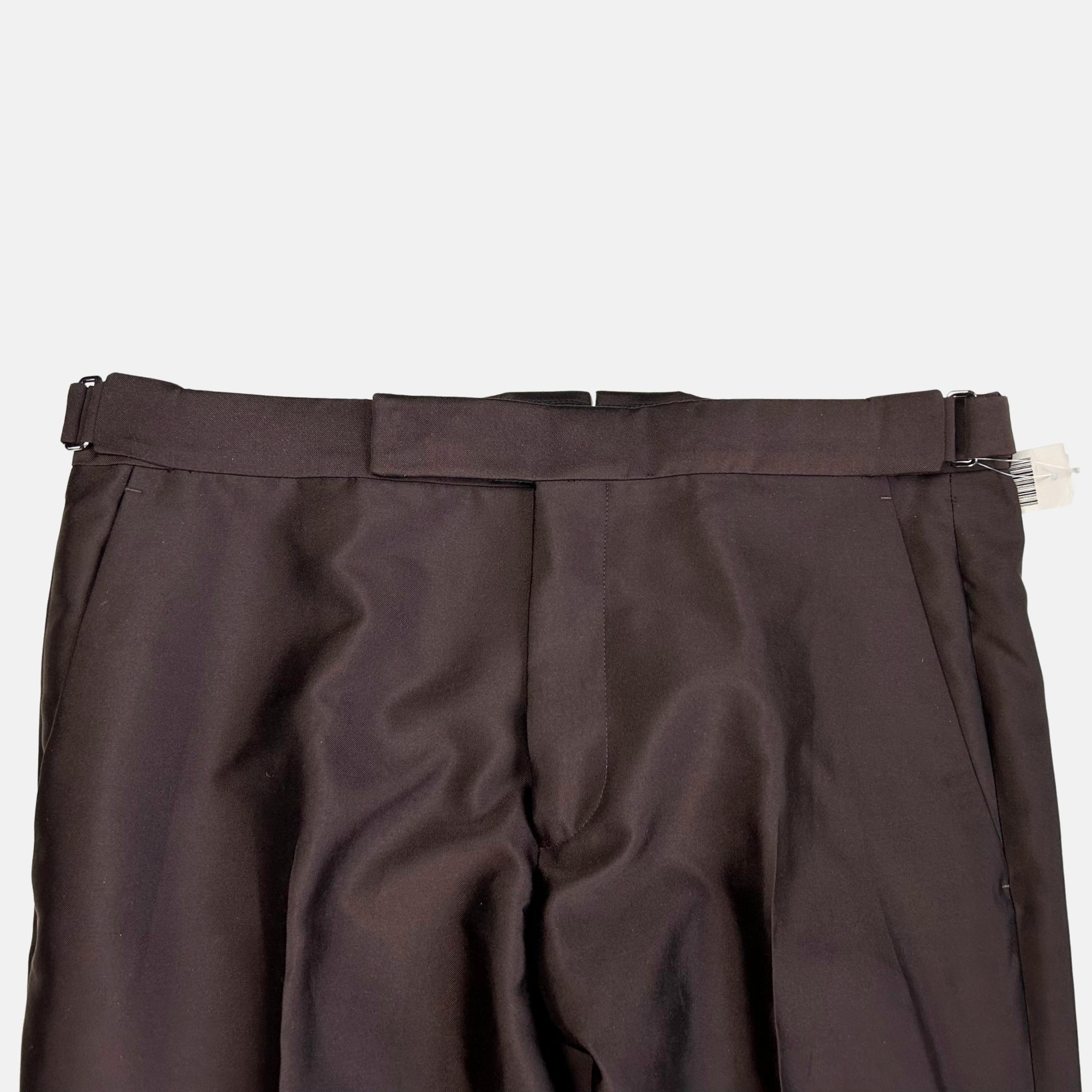 Brown Trousers made of Cotton/Polyester/Silk (EU 48)