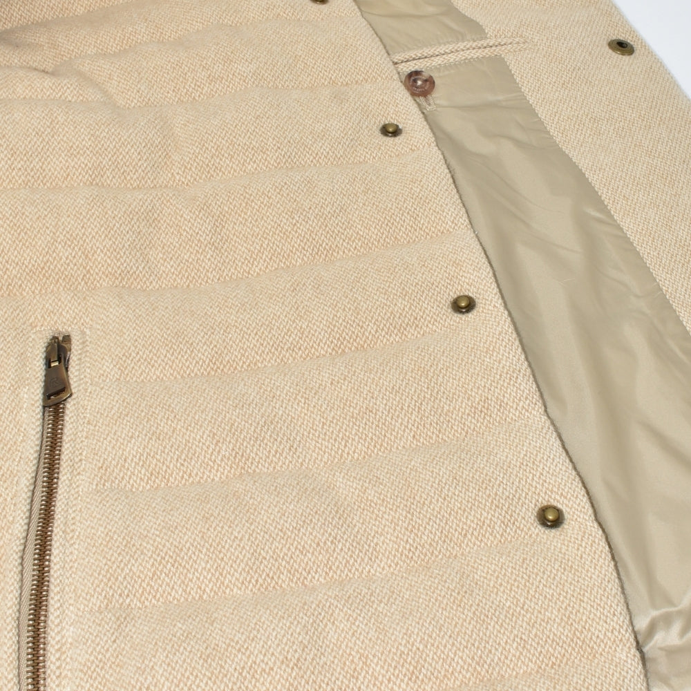 Beige Wool Down Vest (M)