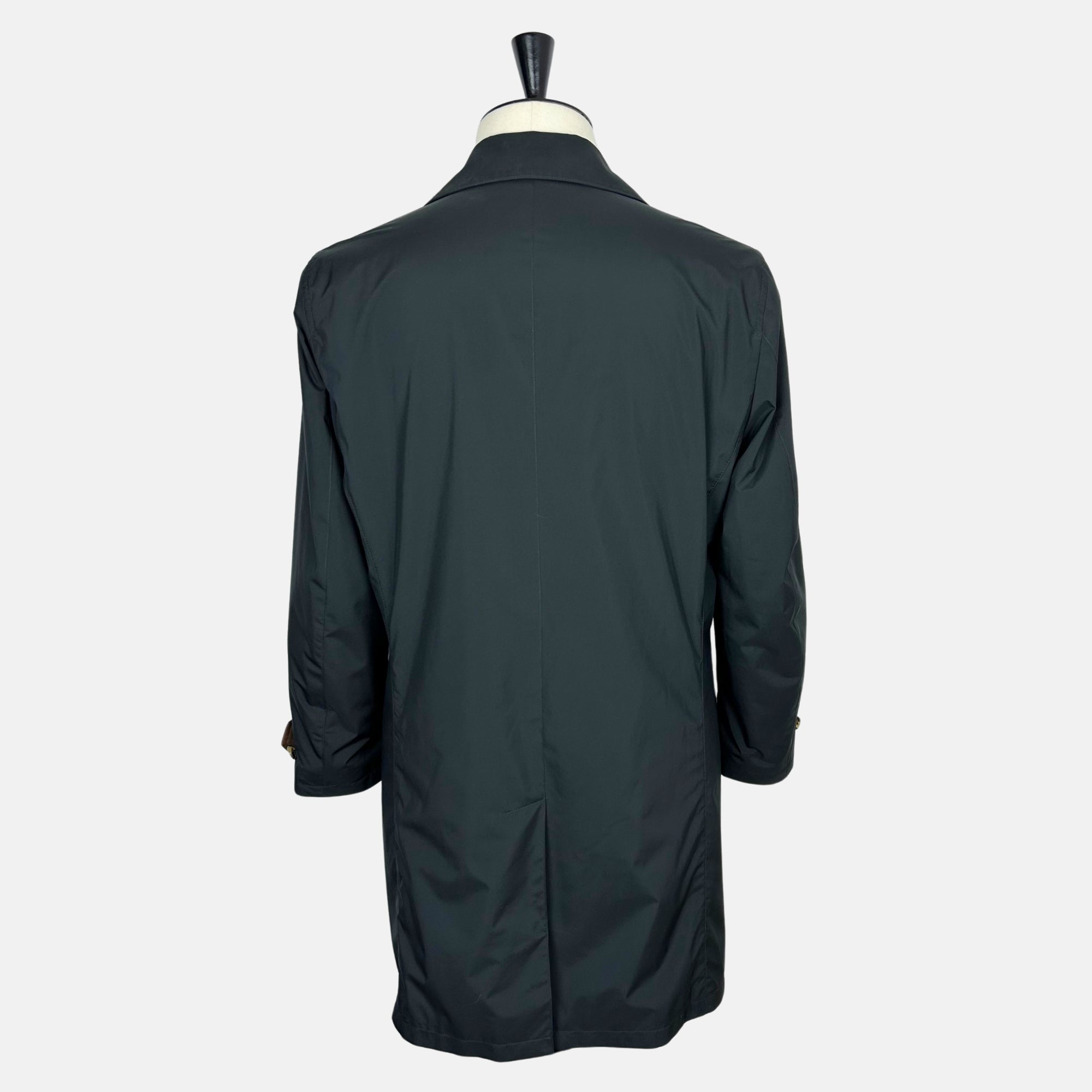 Black Raincoat made of Polyester/Suede Details (EU 50)