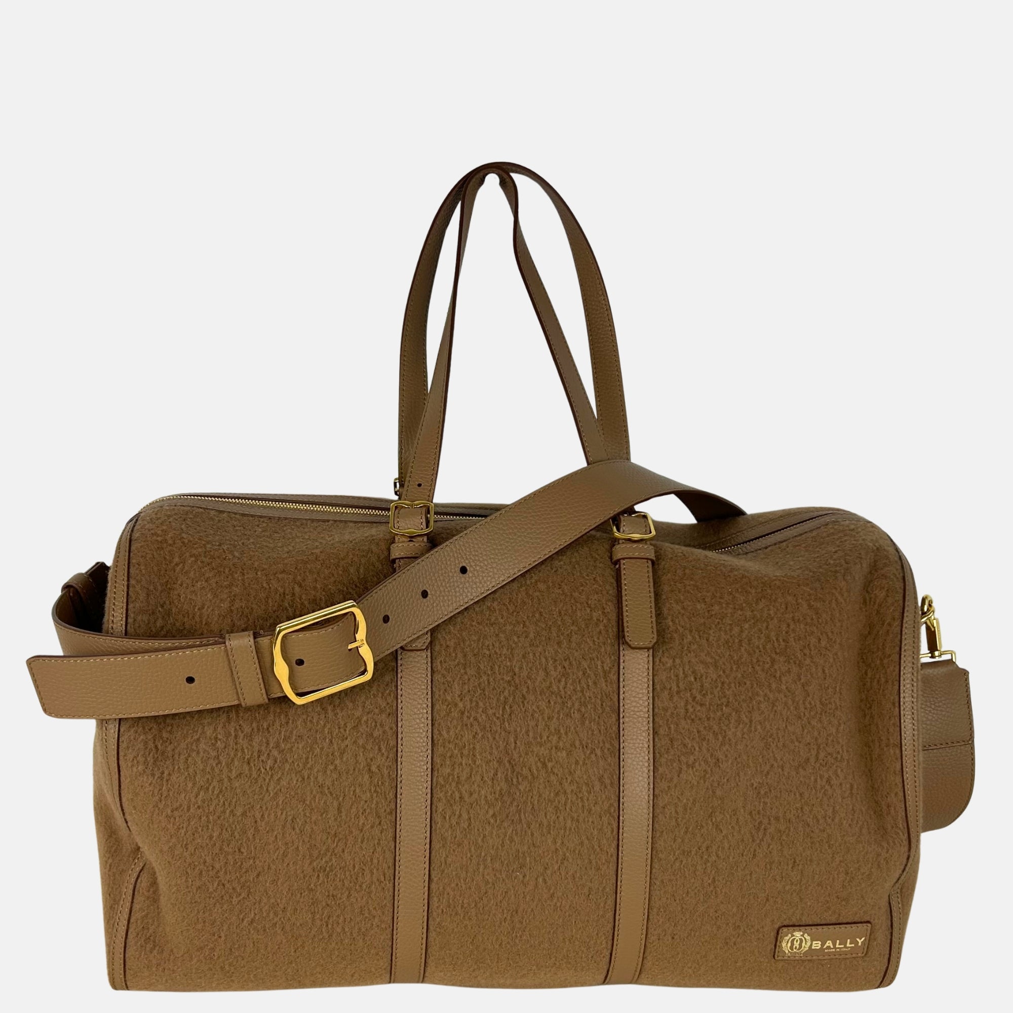 Camel Weekender made of Cashmere/Wool/Leather (OS)