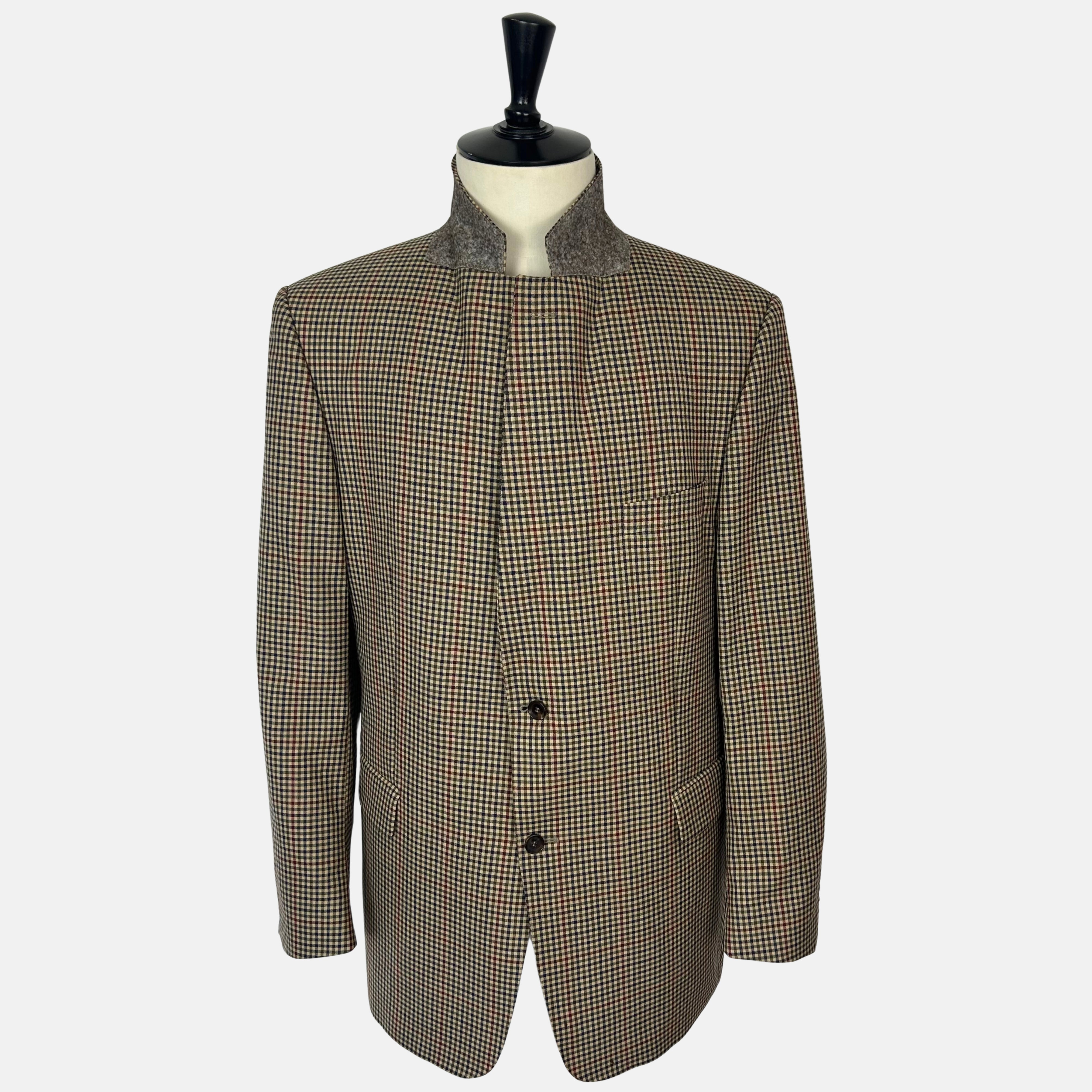 Multicoloured Checkered Blazer made of Virgin Wool (EU 56)