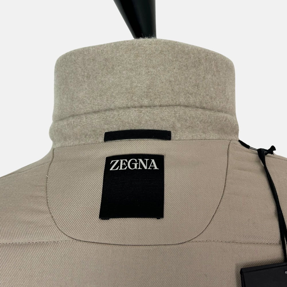 Greige Shirt Jacket made of Cashmere (M)