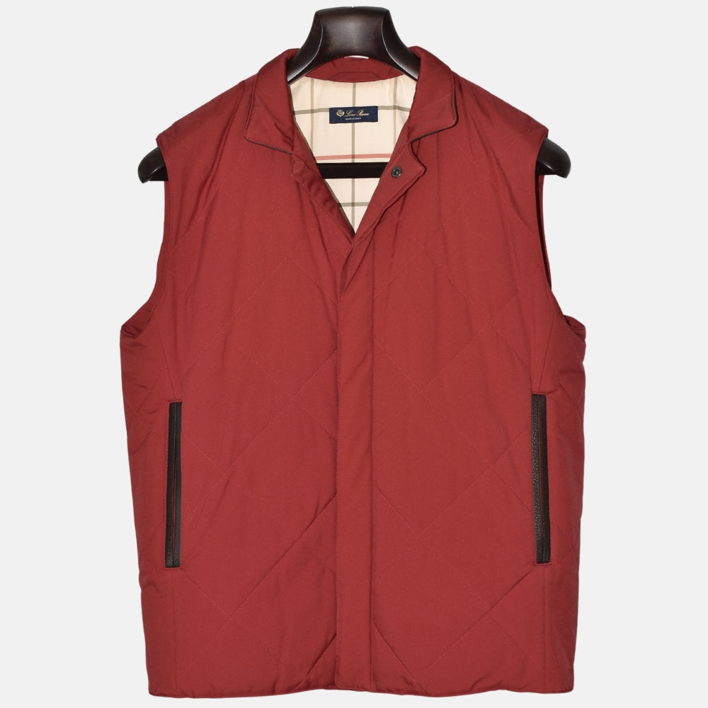 Red Vest made of Nylon/Leather Details (M)