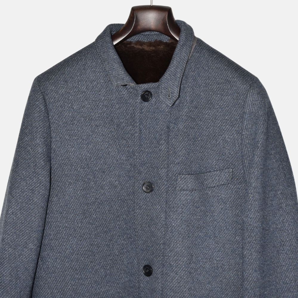 Blue Roadster Nutria Lined Cashmere Jacket (M)