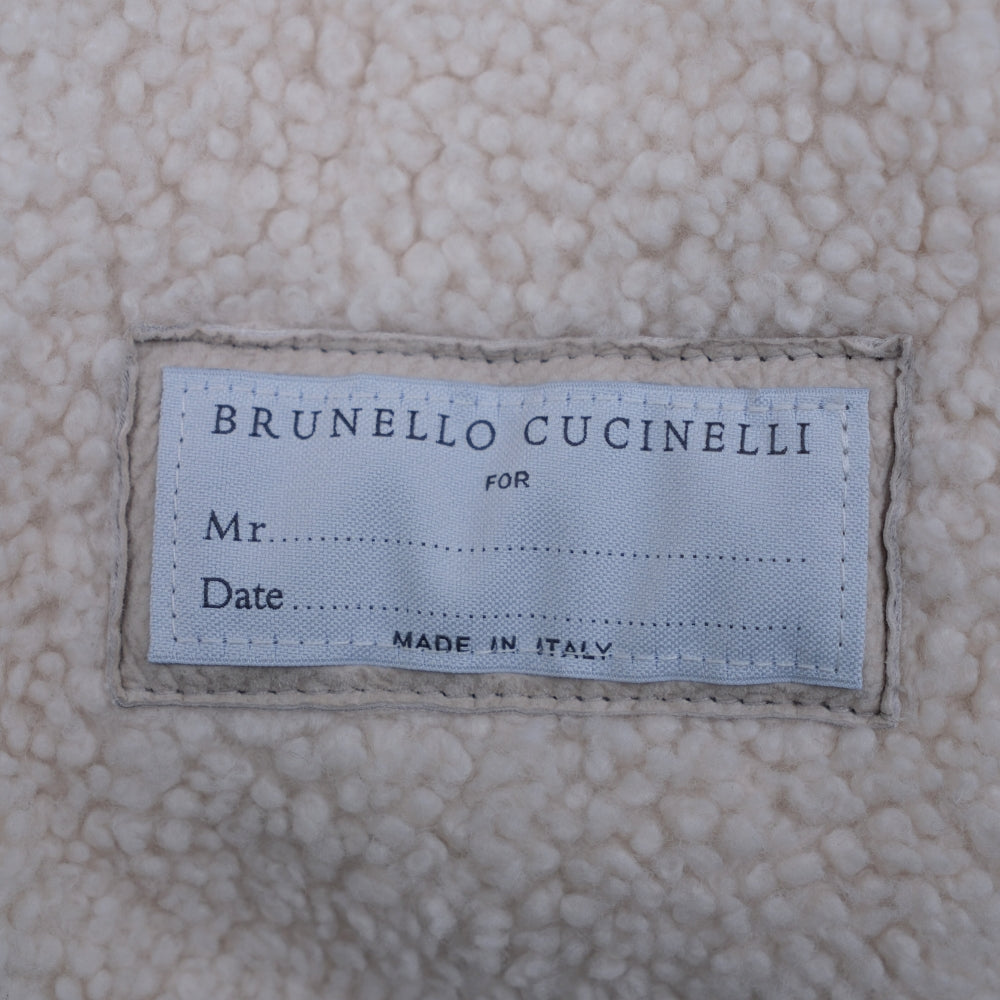 Taupe Jacket made of Sheepskin (L)