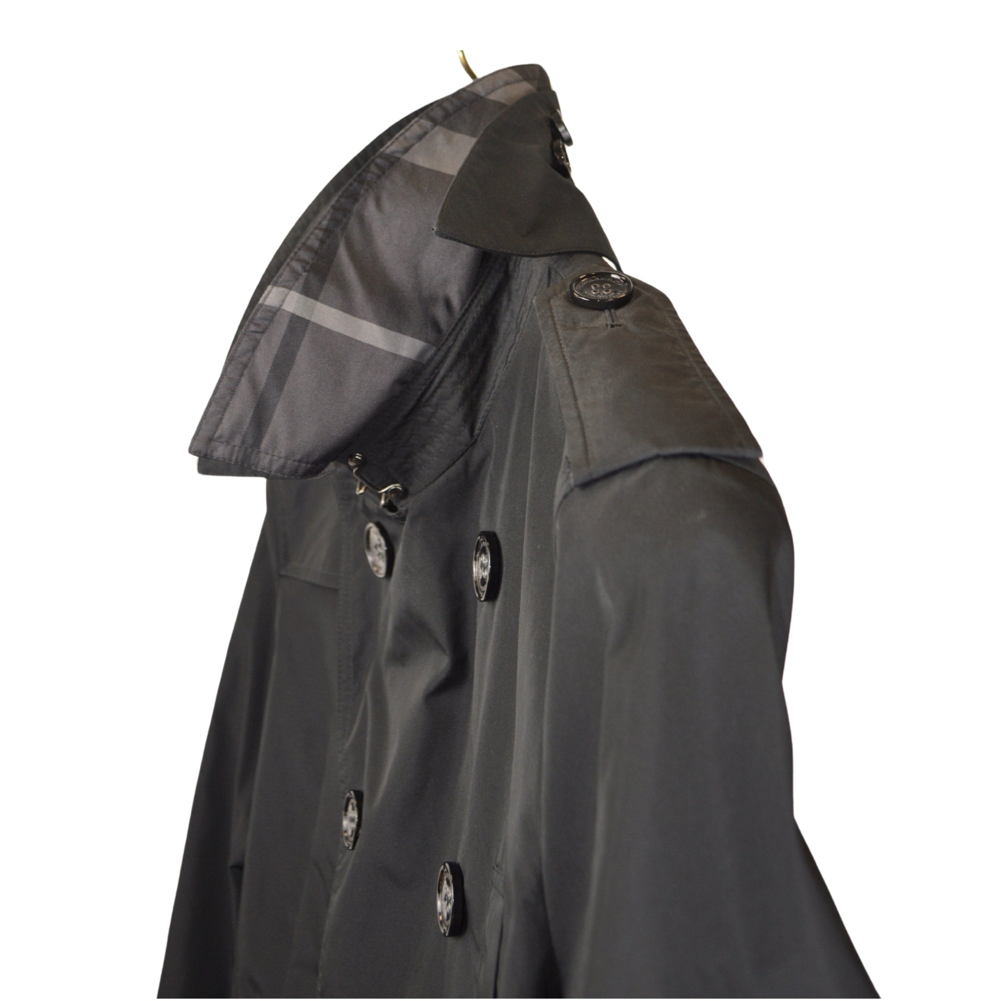 Black Trenchcoat made of Polyester (48)