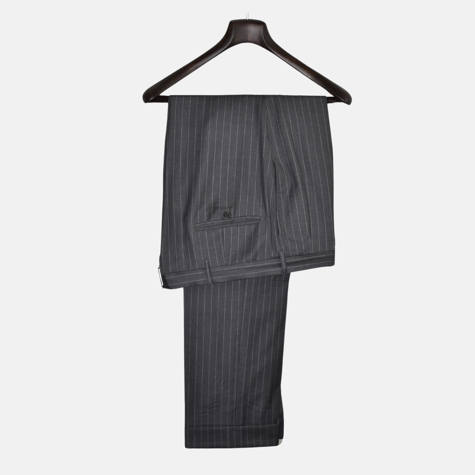 Antracite Striped  Suit made of Wool (EU 52L)