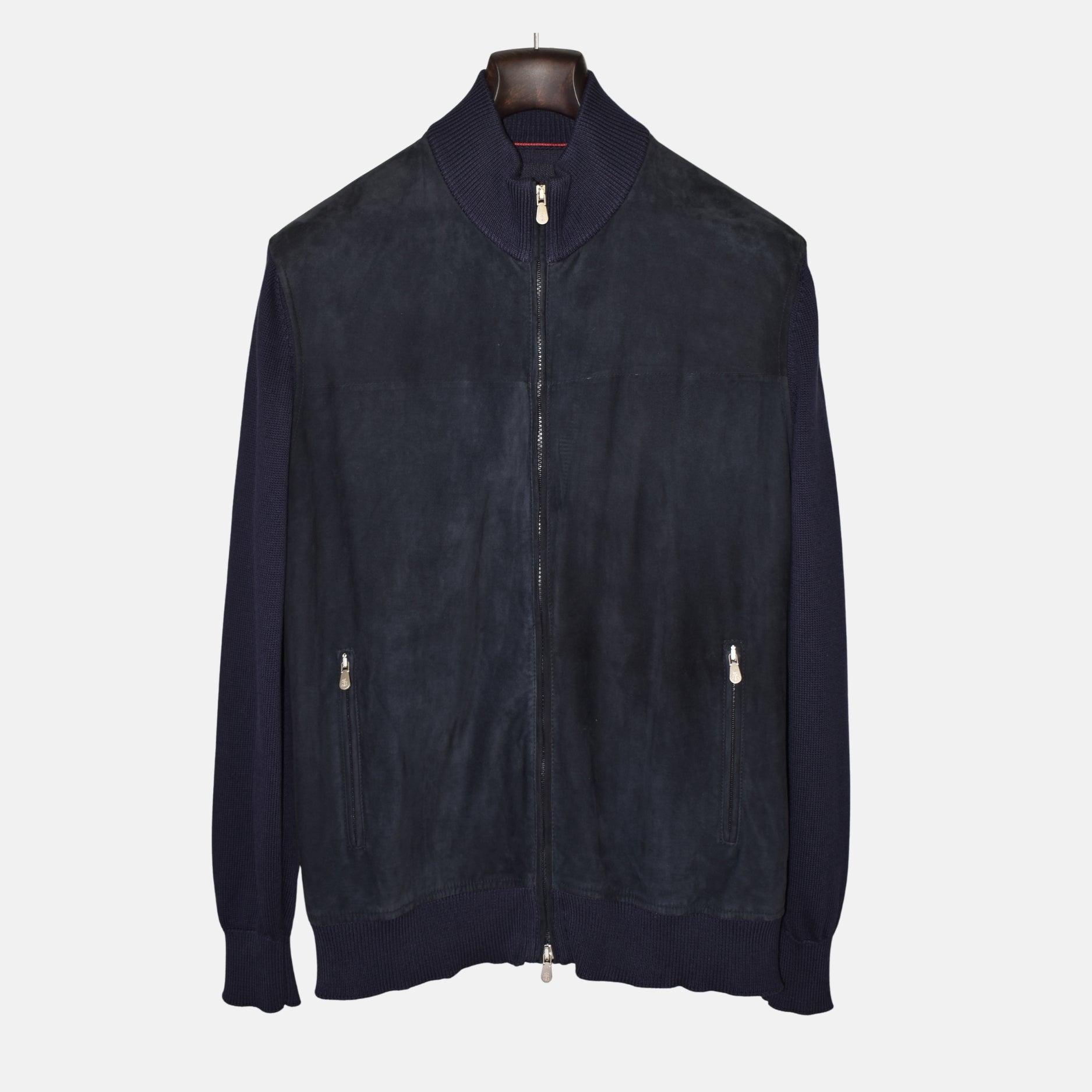 Blue Suede Cardigan (M)