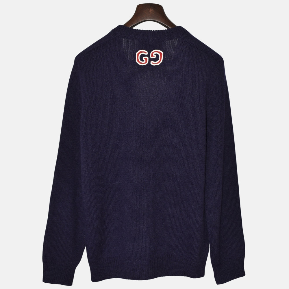 Navy Cardigan made of Wool/Cashmere (L)