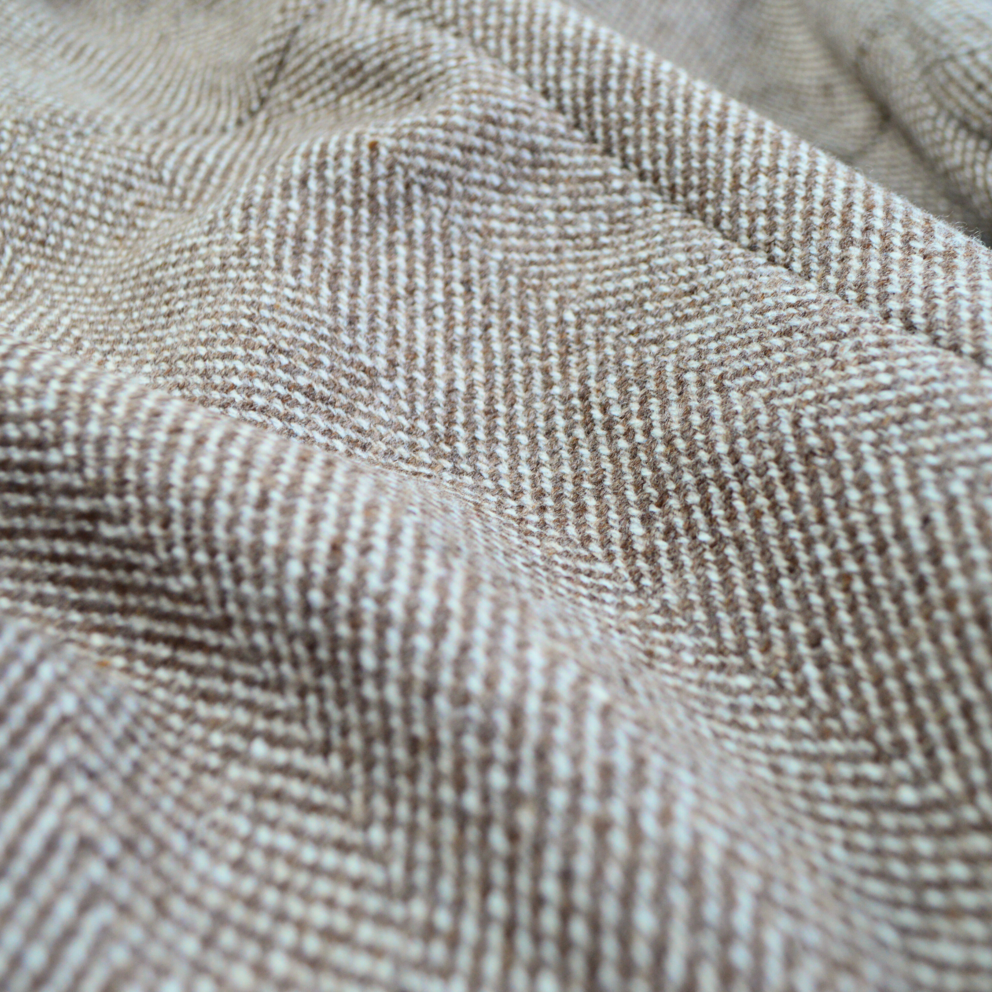 Beige Patterned Jacket made of Merino Wool (EU 46)