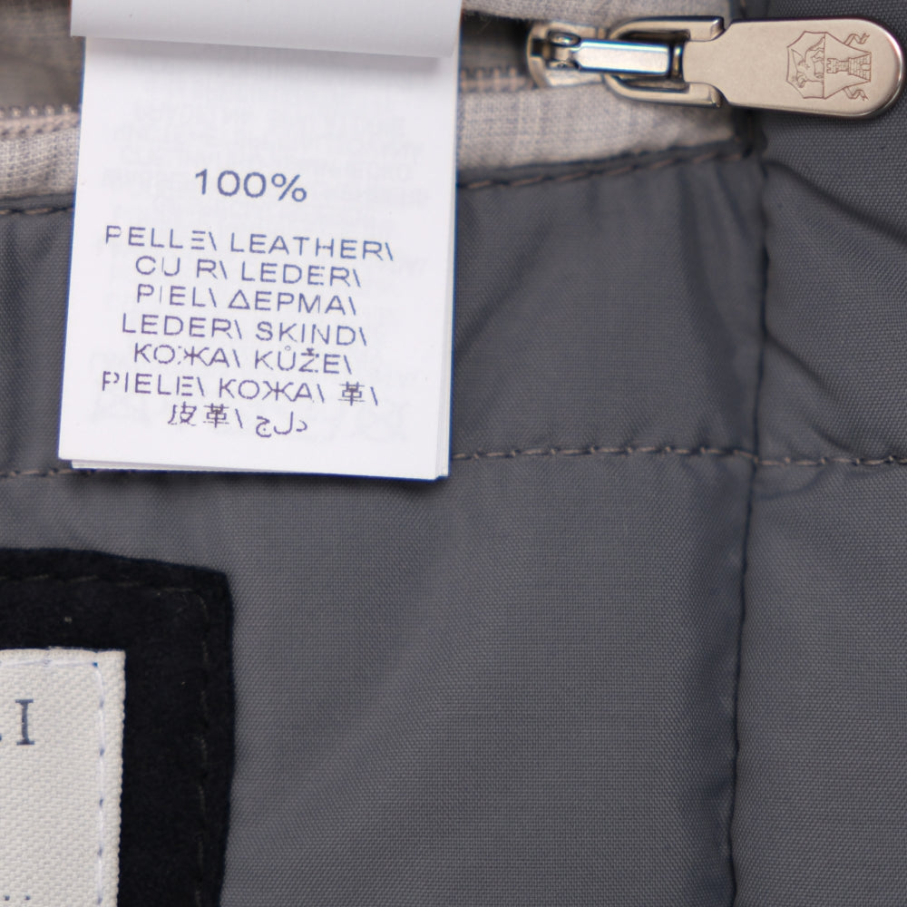 Navy Jacket made of Leather (M)