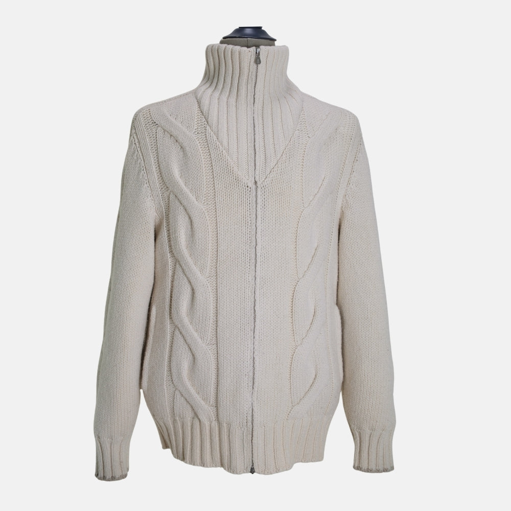 Offwhite Knitted Cashmere Jacket (EU 50)