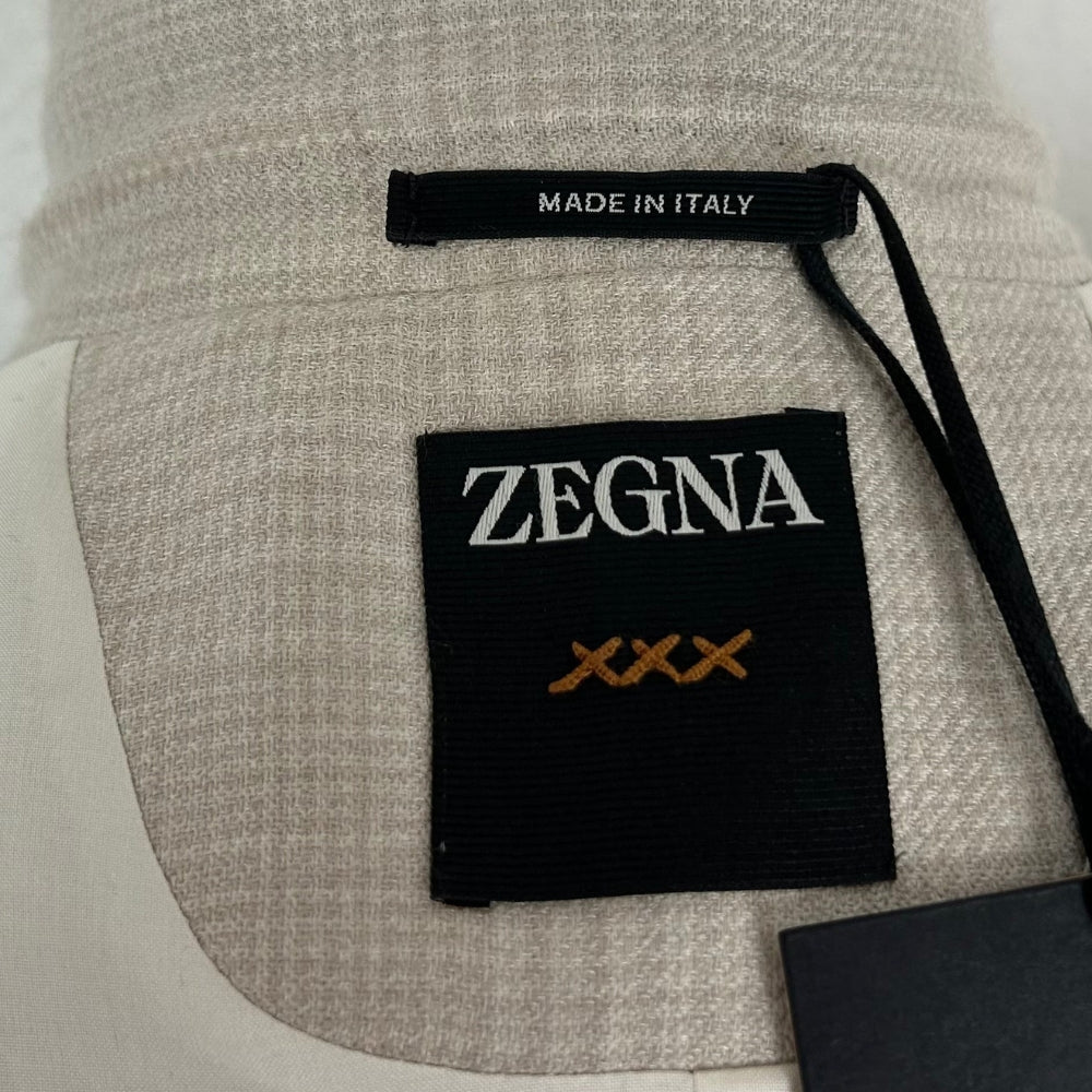 Ecru Patterned Blazer made of Cashmere/Silk (EU 54)